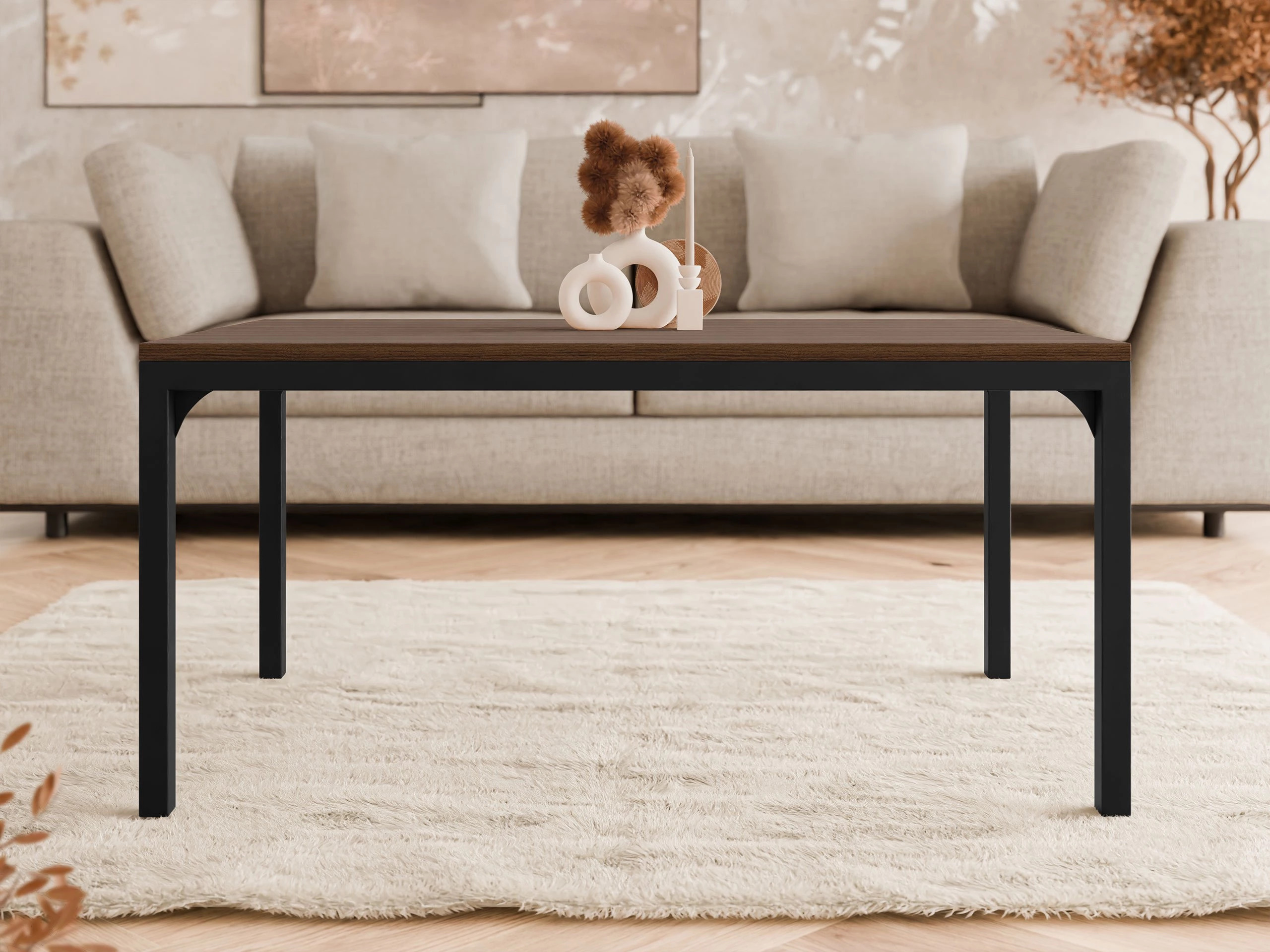 Stolić za kavu Oswego 138 (Orah + Crna)