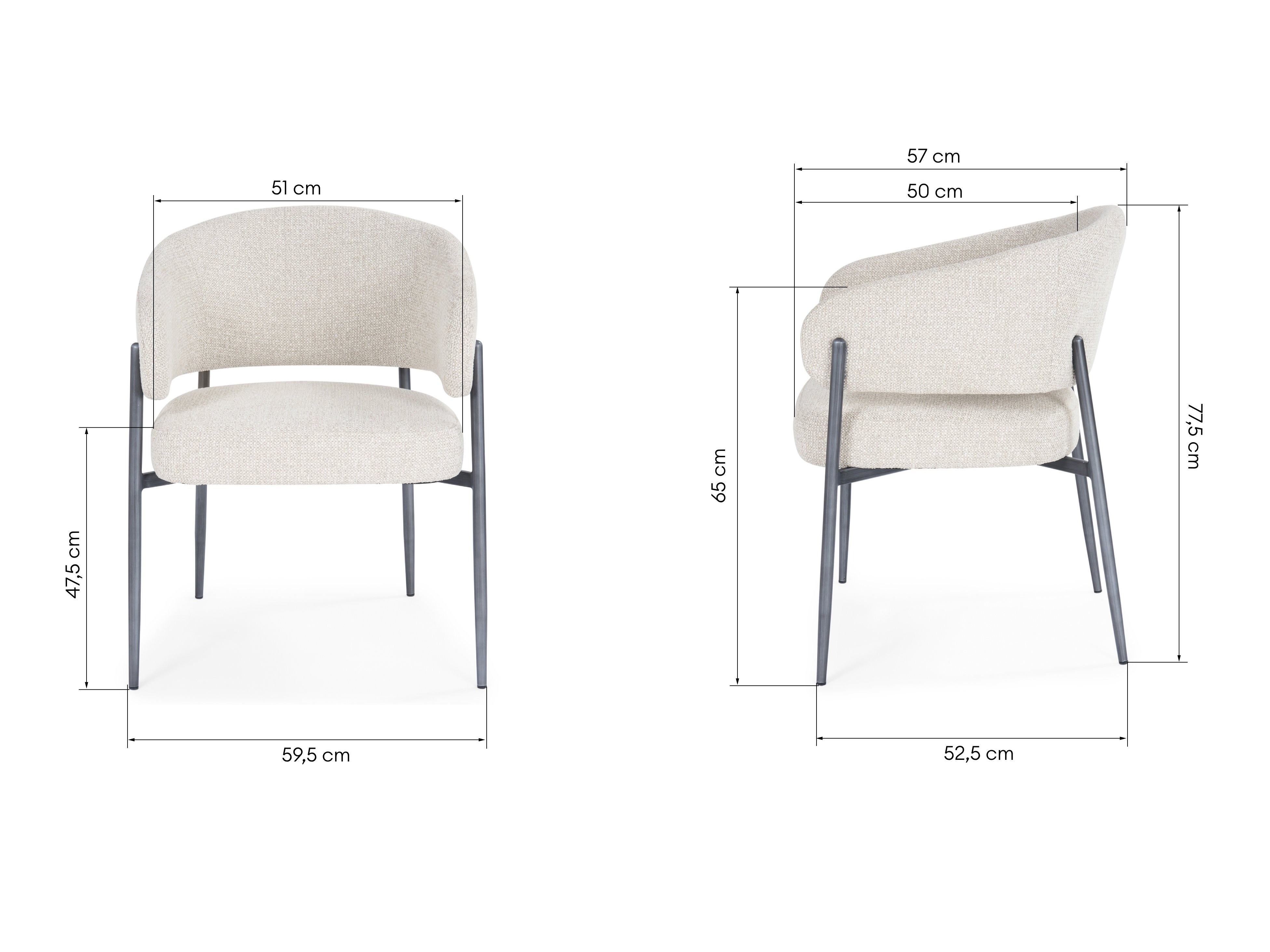 Stolica Burleson 278 (Siva + Bež)