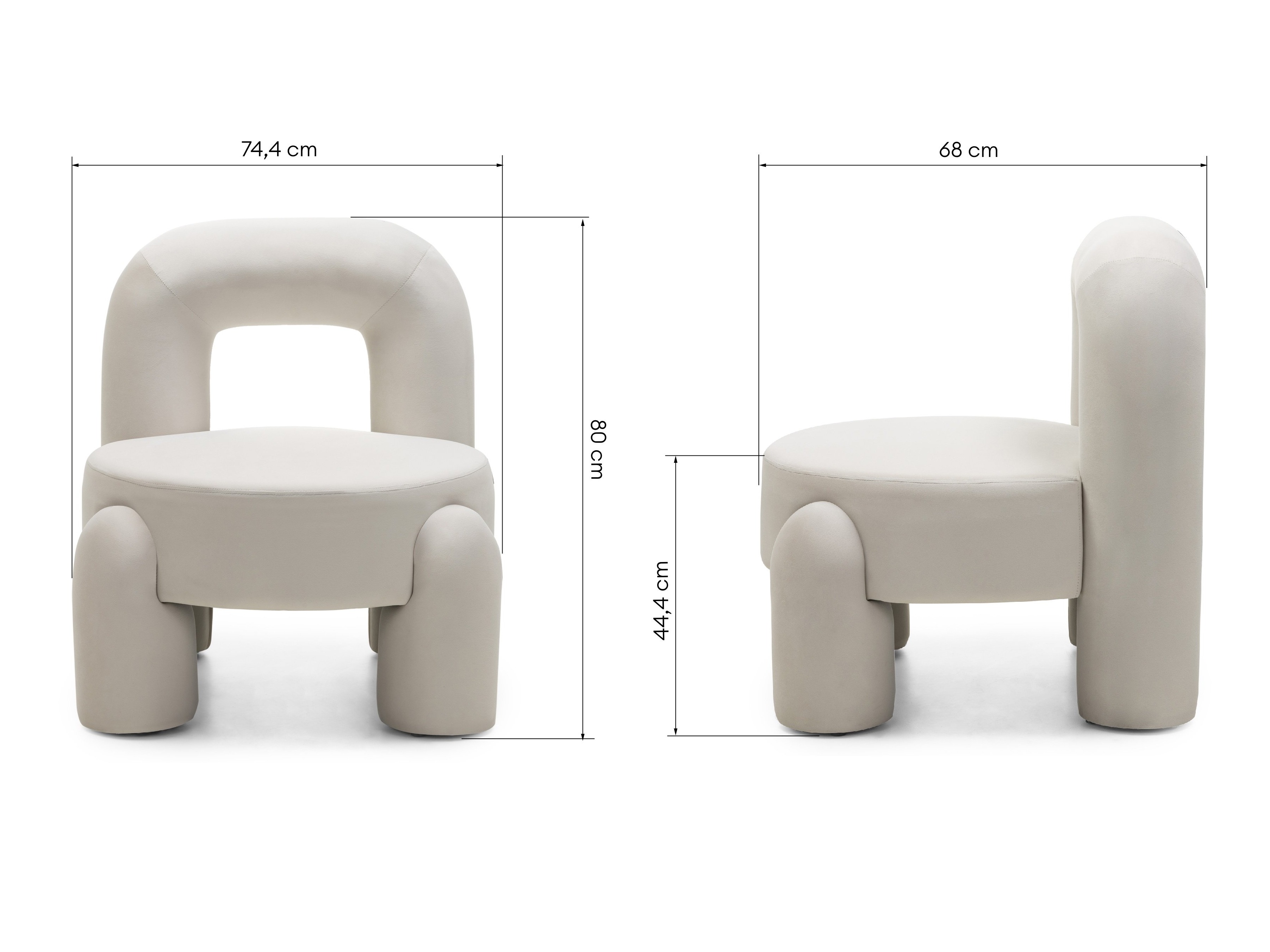 Fotelja Burleson 286 (Krem)