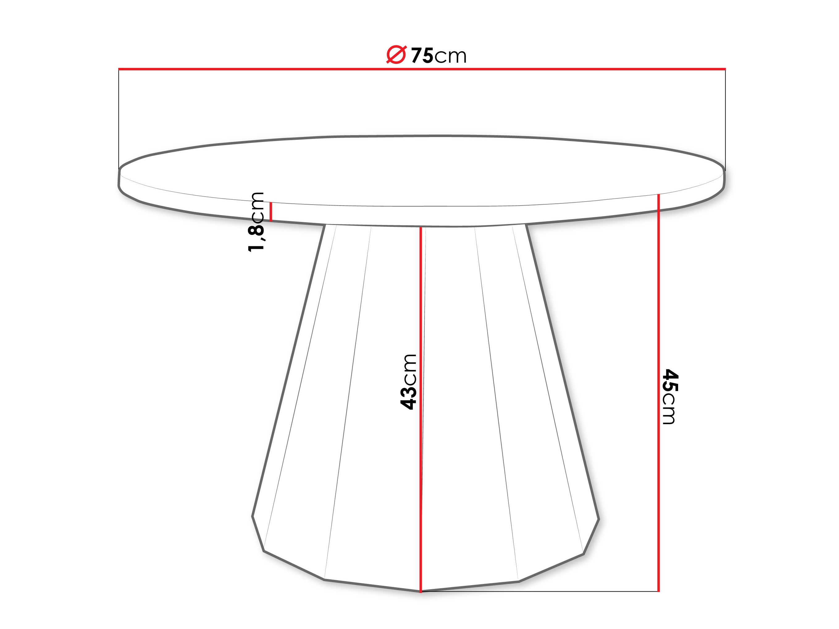 Stolić za kavu Oswego 139 (Crna + Hrast)
