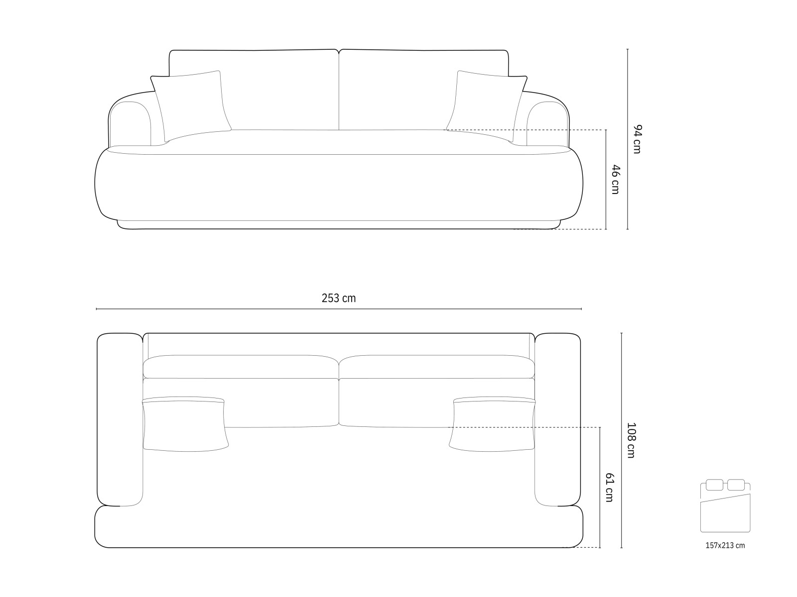 Kauč na razvlačenje Beckley 161 (Sorella 05)
