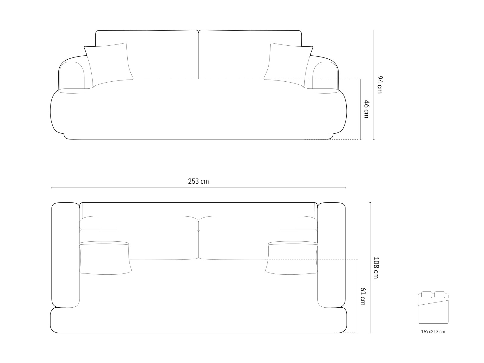 Kauč na razvlačenje Beckley 161 (Sorella 77)