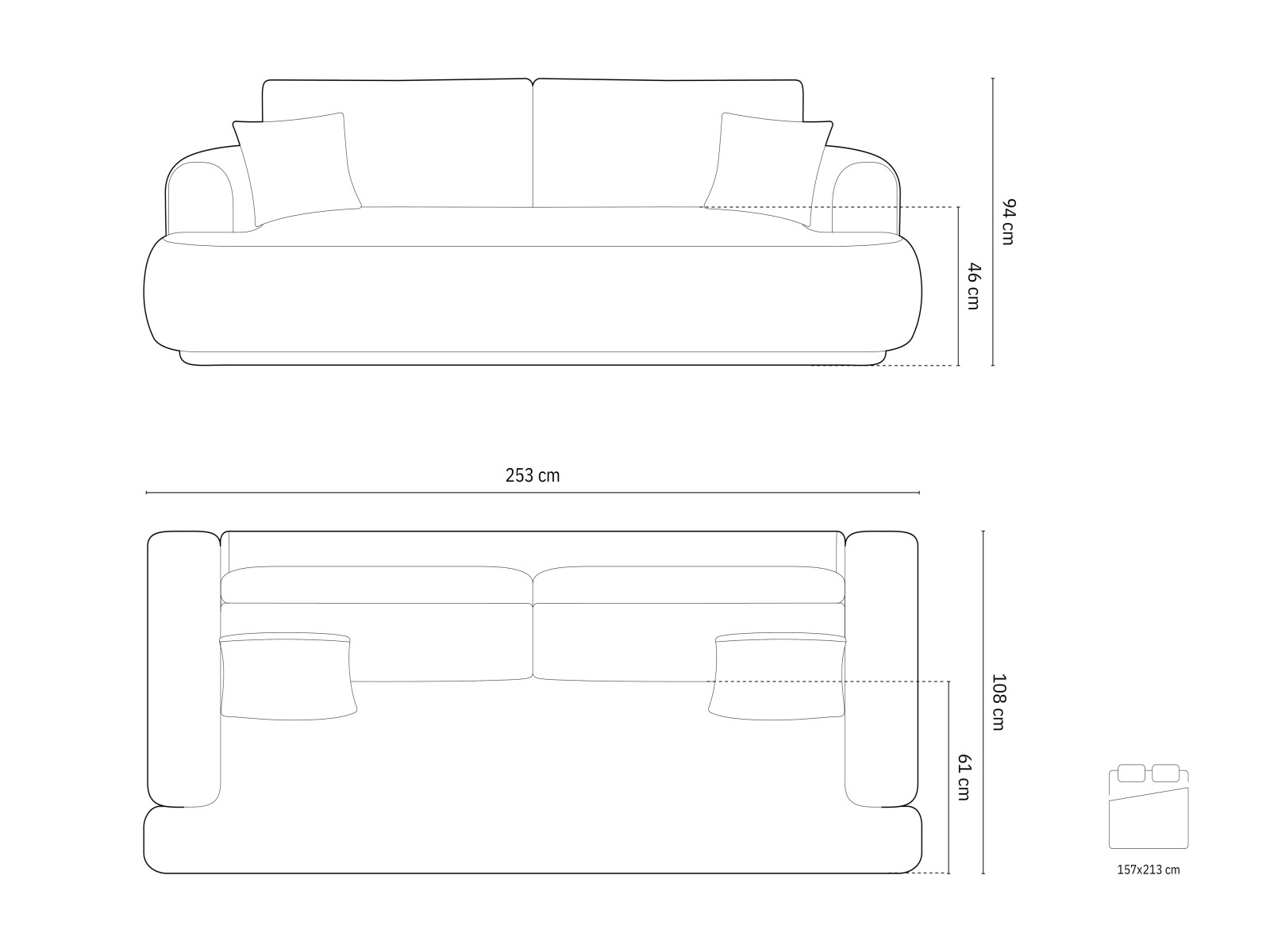 Kauč na razvlačenje Beckley 161 (Sorella 84)