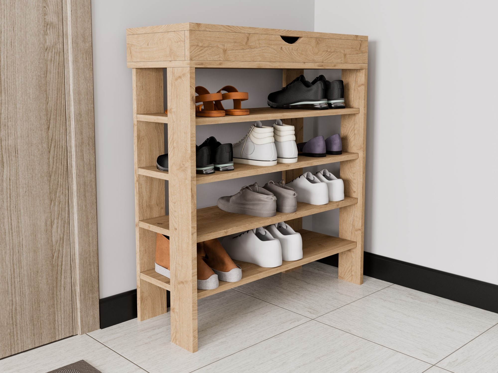 Polica za cipele Kailua 2519 (Hrast)