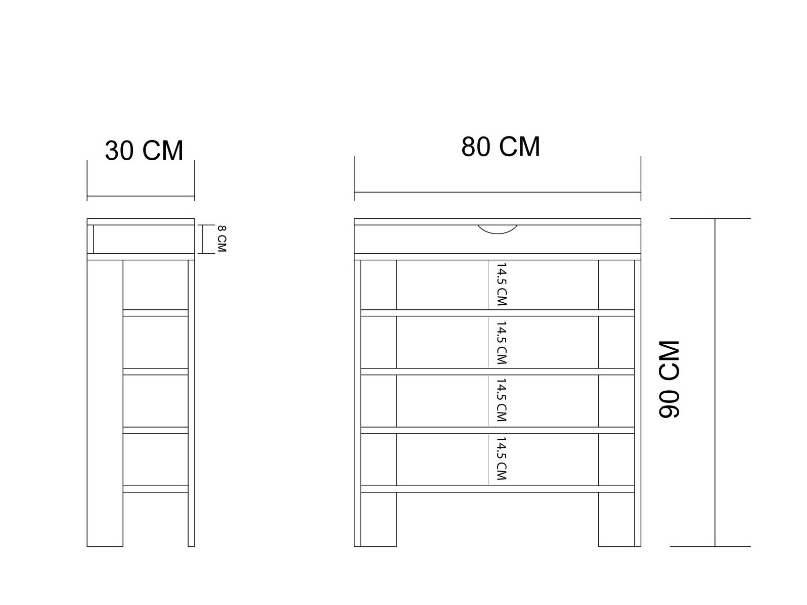 Polica za cipele Kailua 2519 (Hrast)