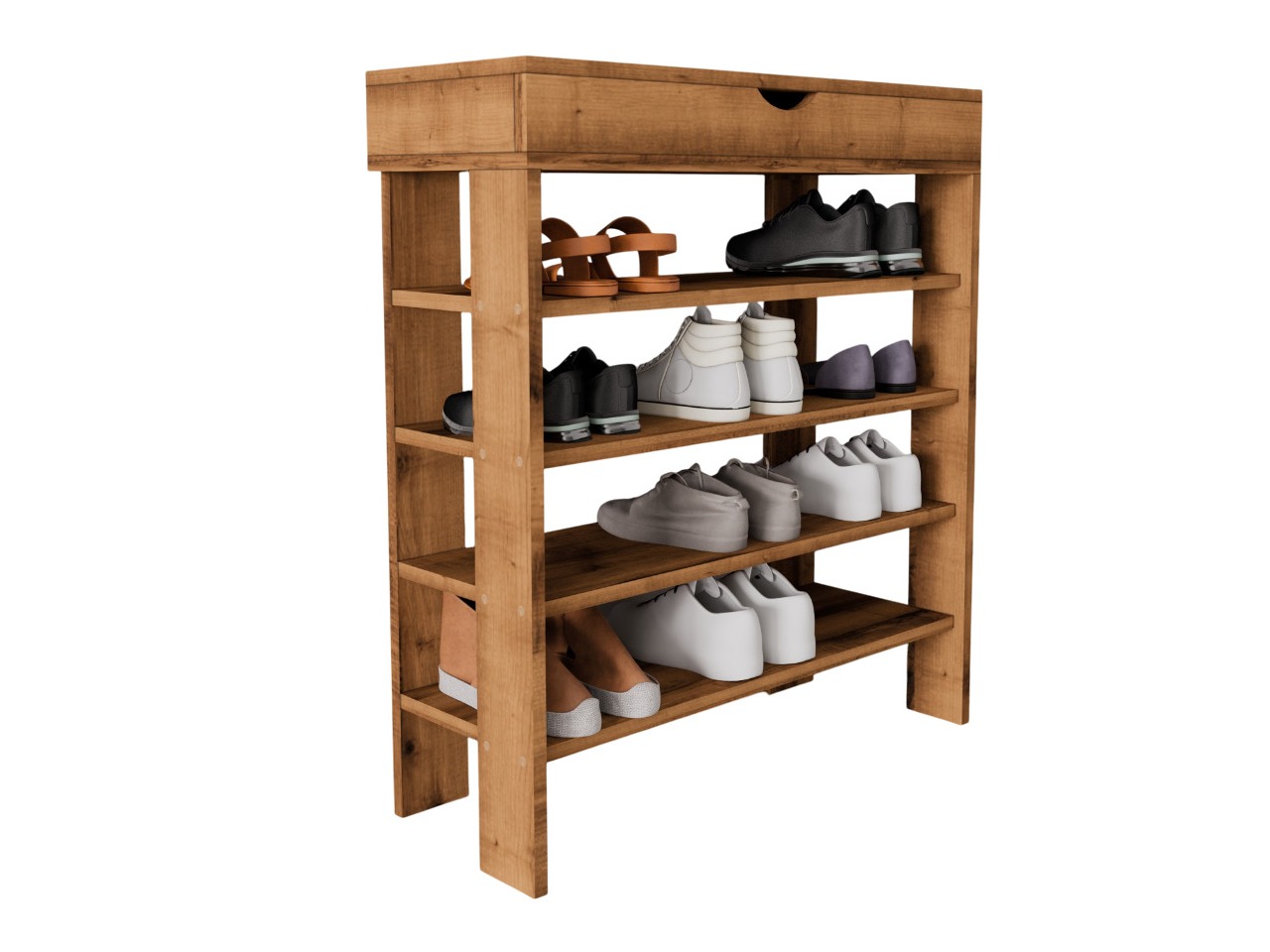 Polica za cipele Kailua 2519 (Orah)