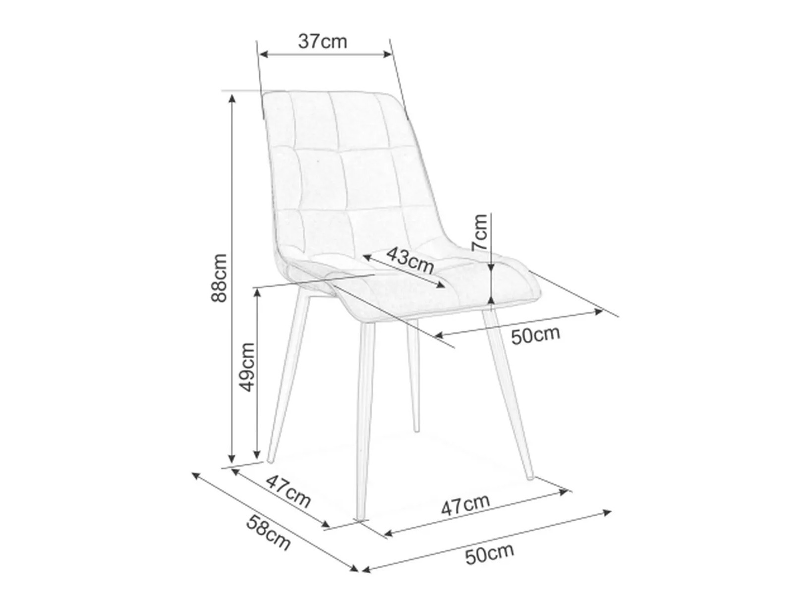 Stolica Detroit 766 (Crna)