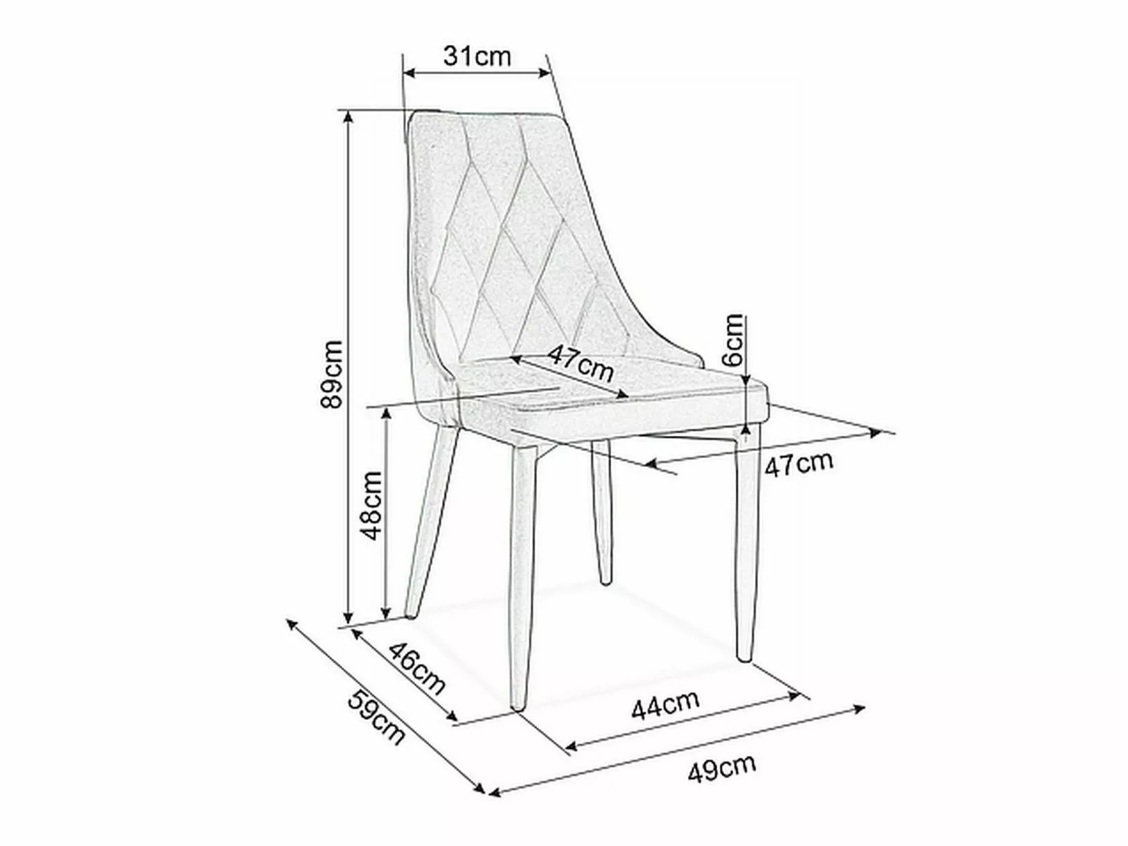 Stolica Detroit 769 (Siva)