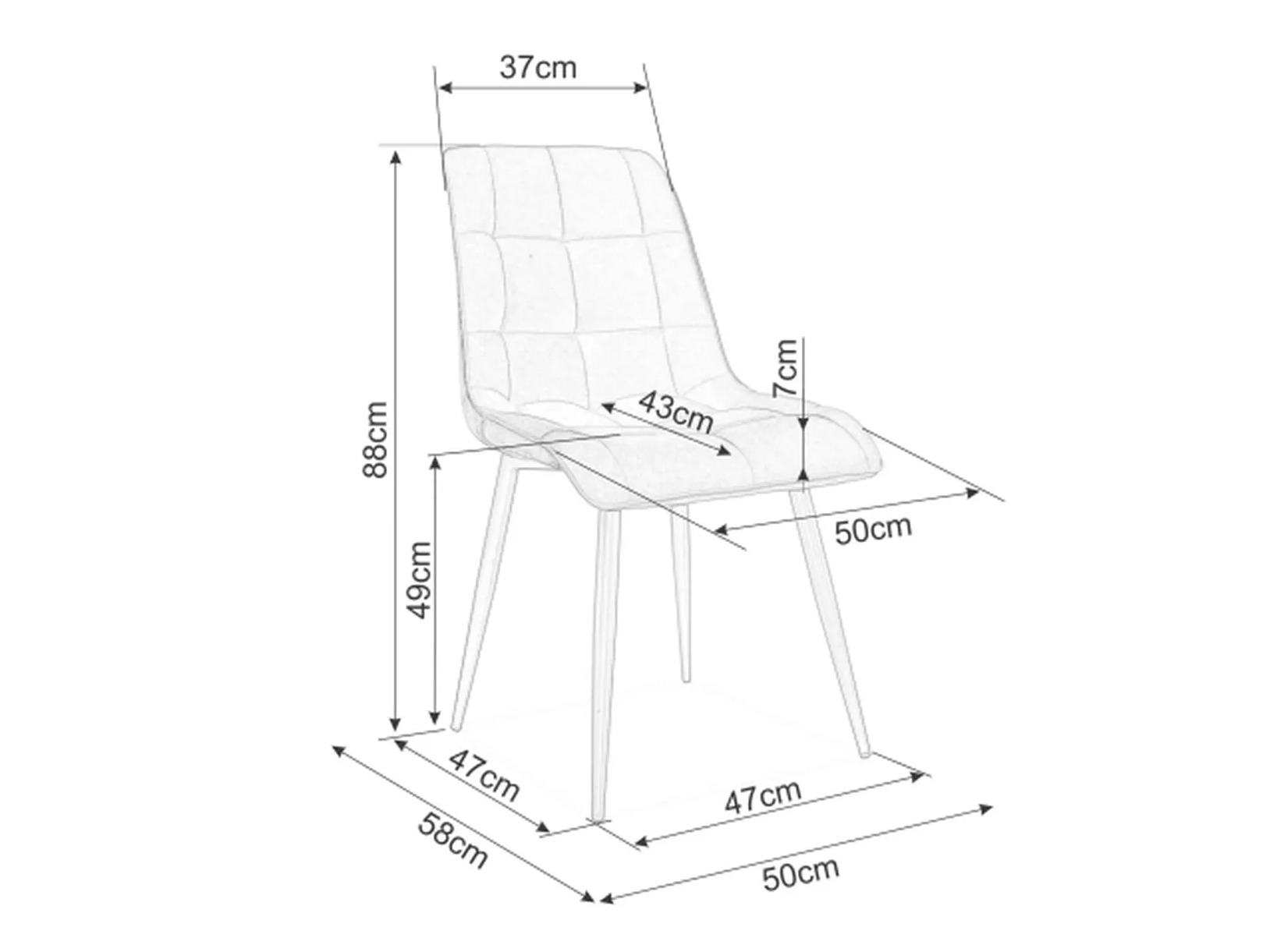 Stolica Detroit 770 (Siva)