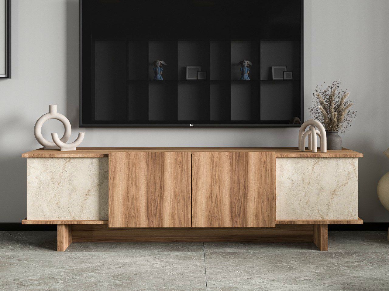 TV stol Kailua 2513 (Svijetlo smeđa + Orah)