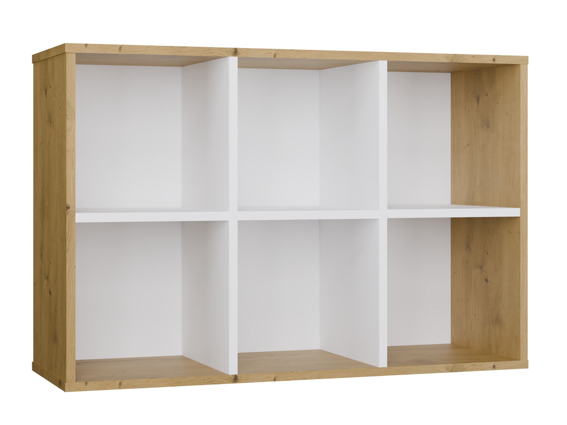 Polica Mandeville 296 (Bijela + Hrast Artisan)