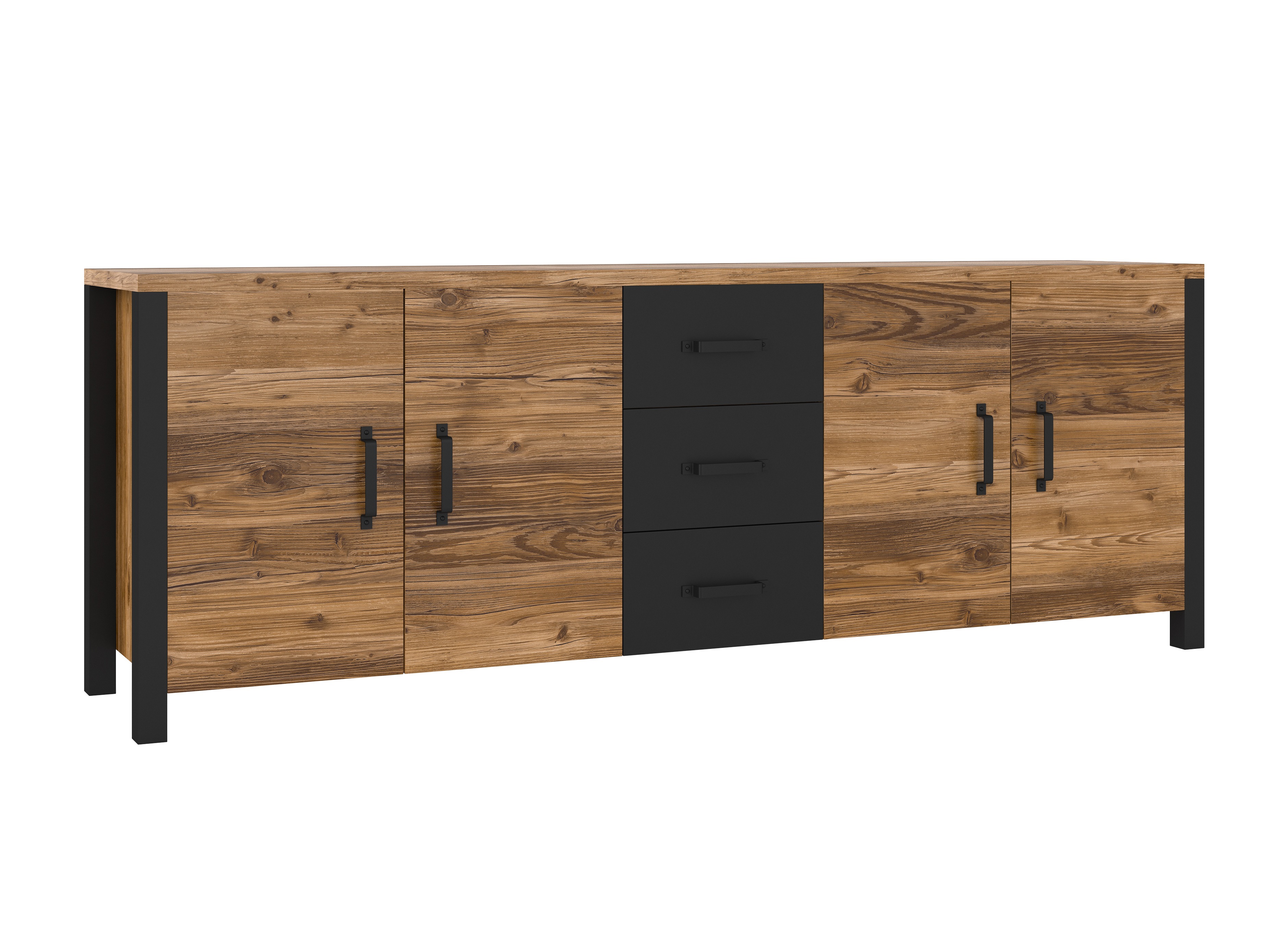 Komoda Tornua 109 (Tamna smreka + Mat crna)