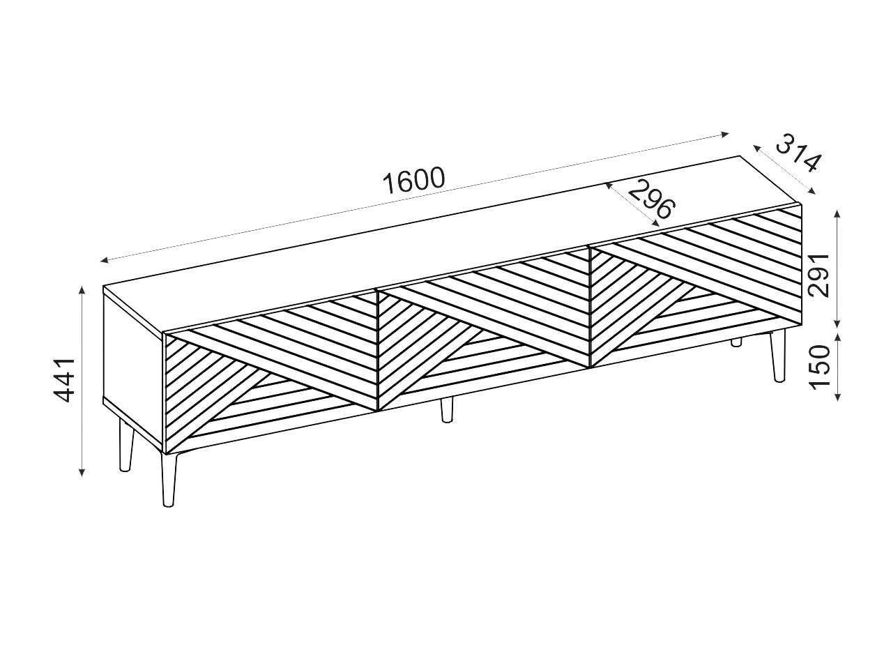 TV stol Kailua 2536 (Antracit)