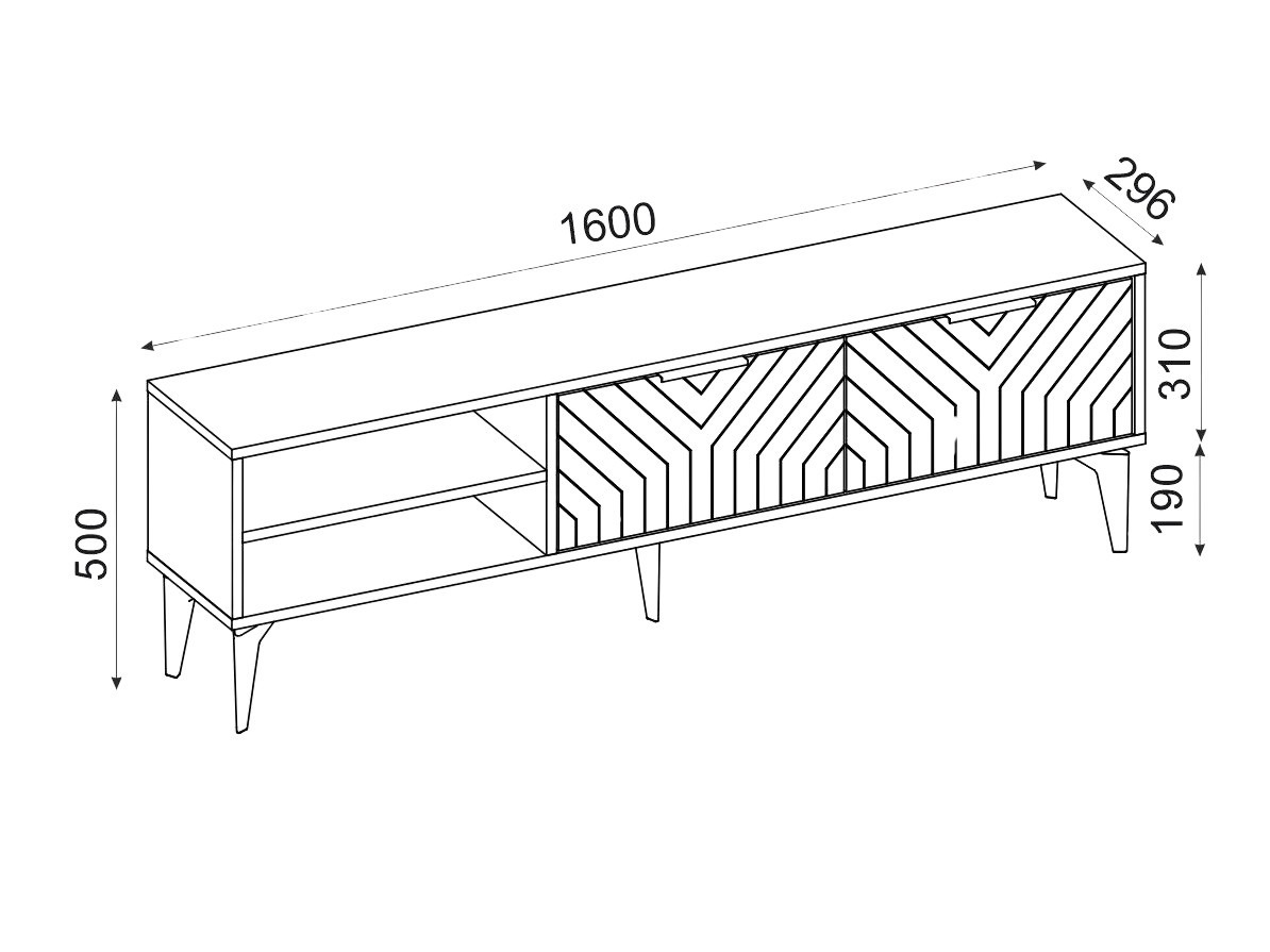 TV stol Kailua 2538 (Hrast)