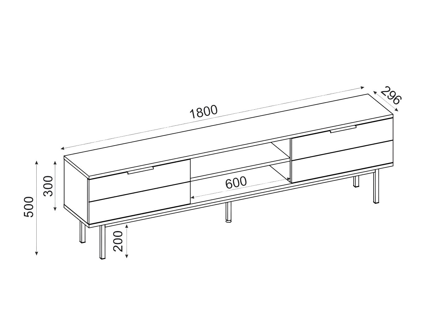 TV stol Kailua 2540 (Bijela)