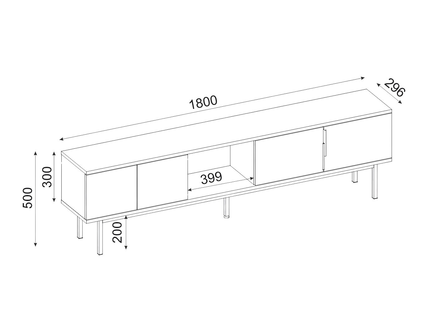 TV stol Kailua 2541 (Antracit)