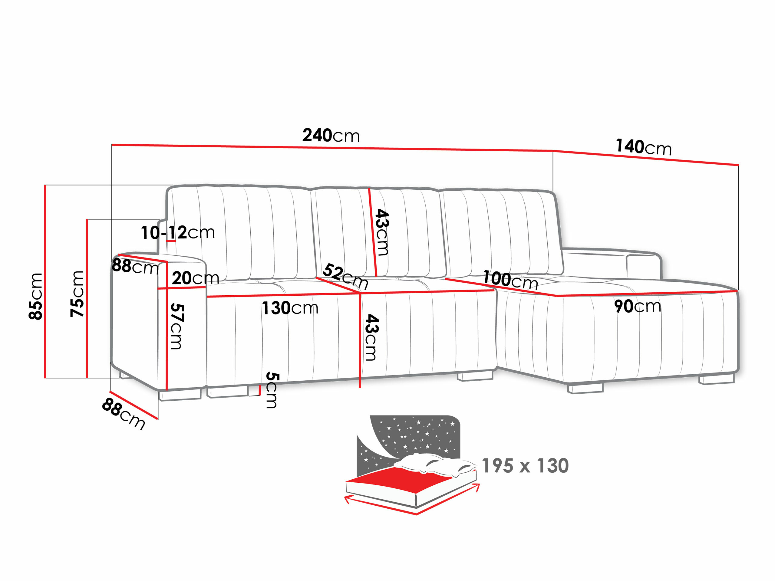 Kutna garnitura Columbus 154 (Manila 21)