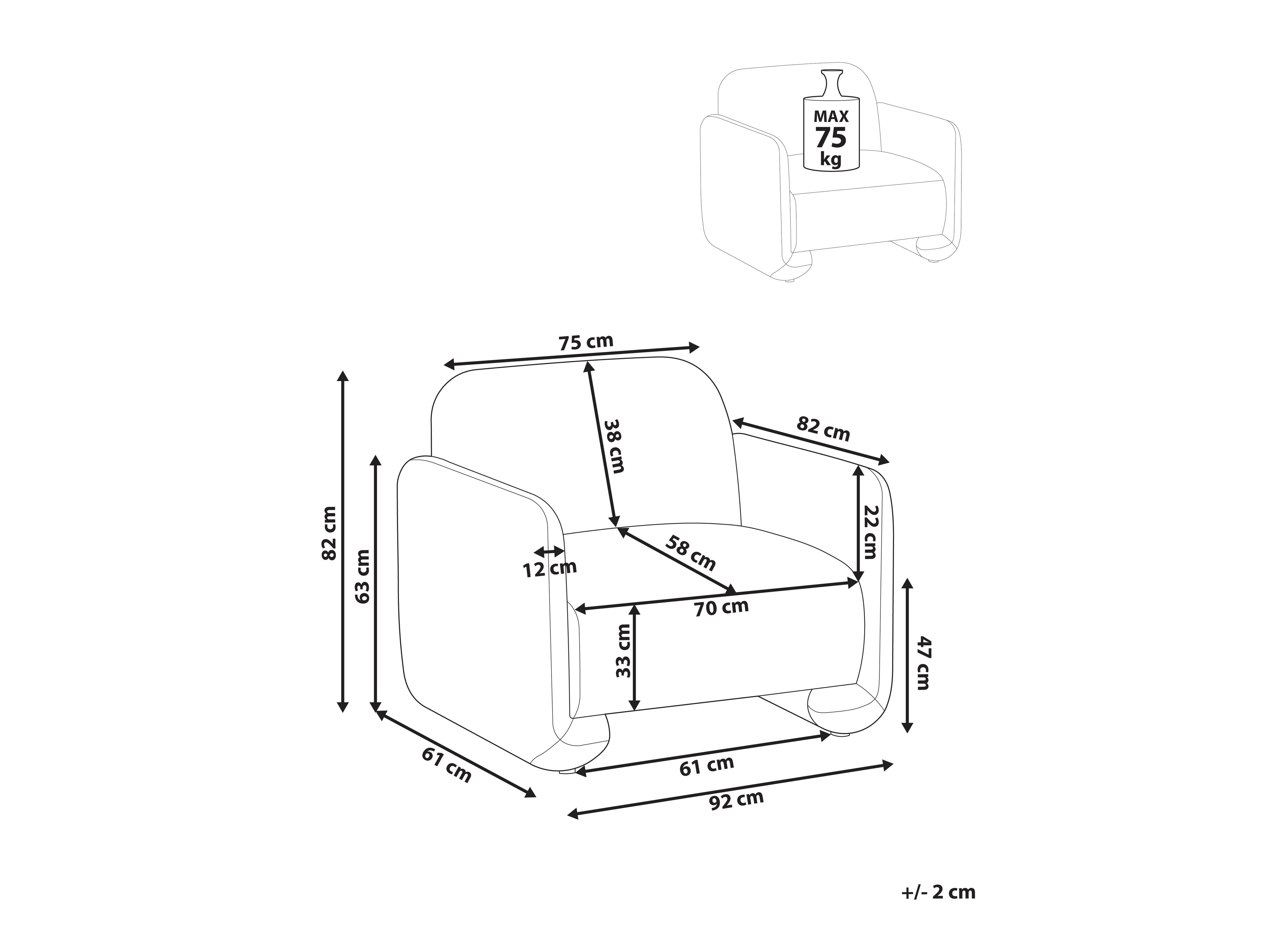 Fotelja Berwyn 2701 (Bijela)