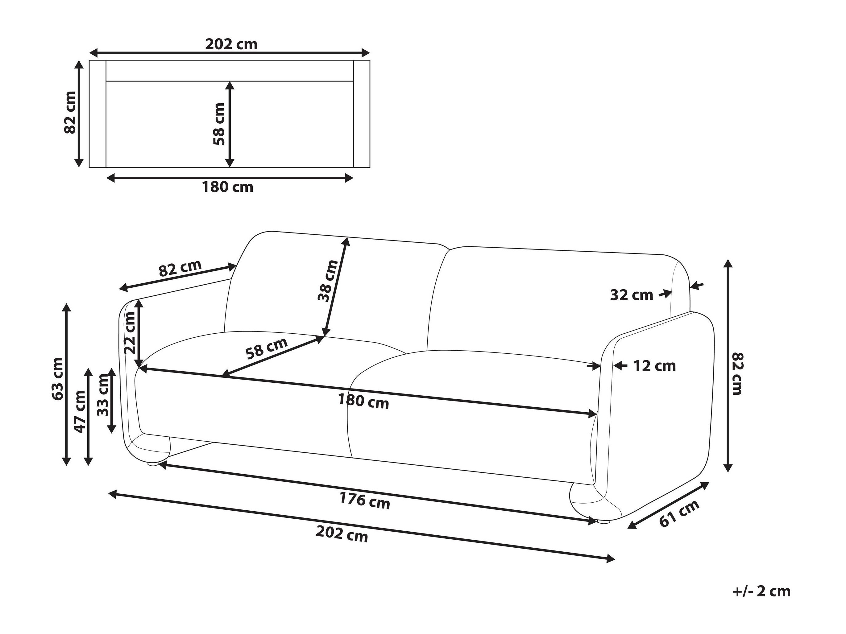 Kauč Berwyn 2702 (Siva)