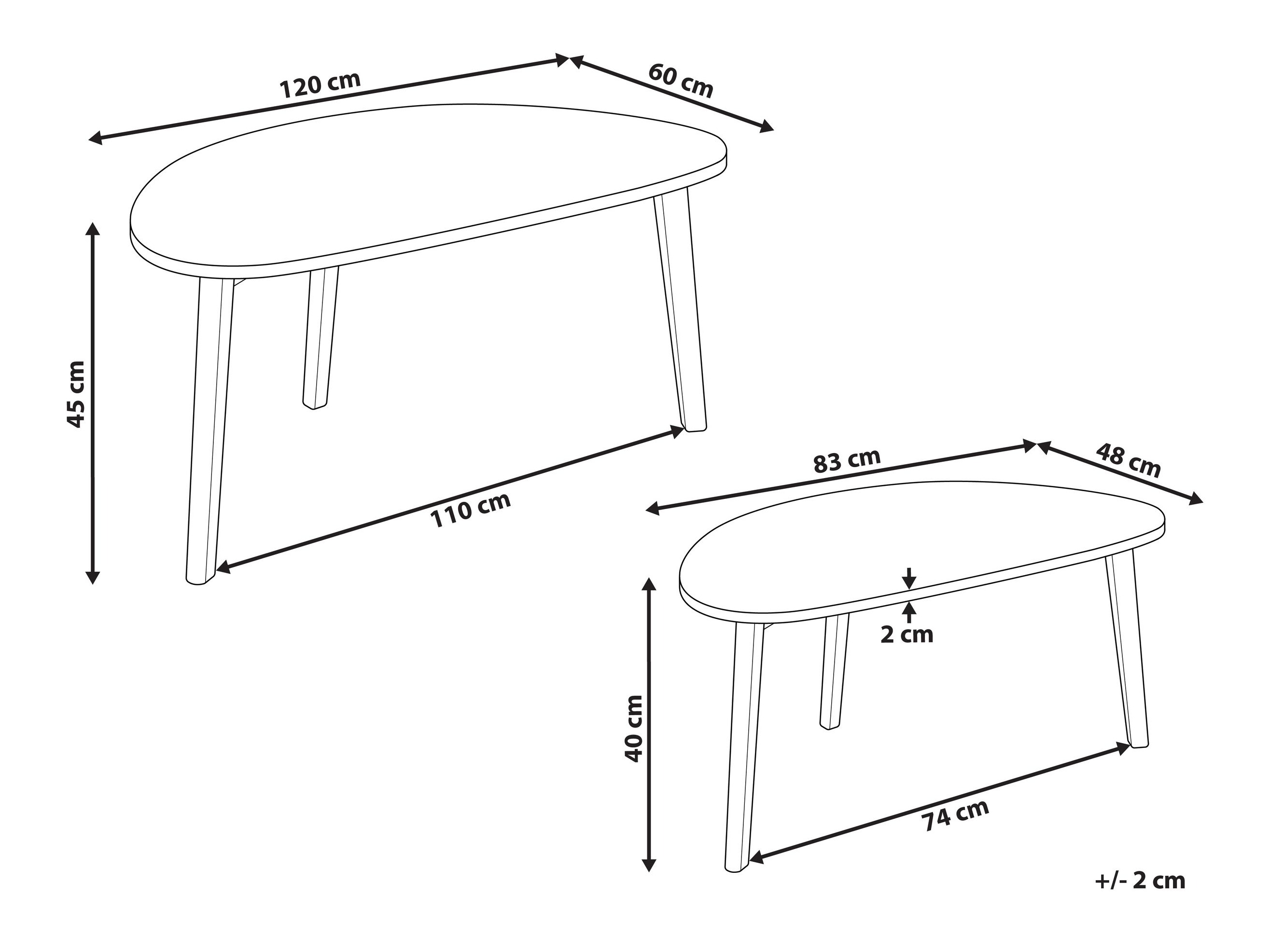 Set stolića za kavu Berwyn 2700