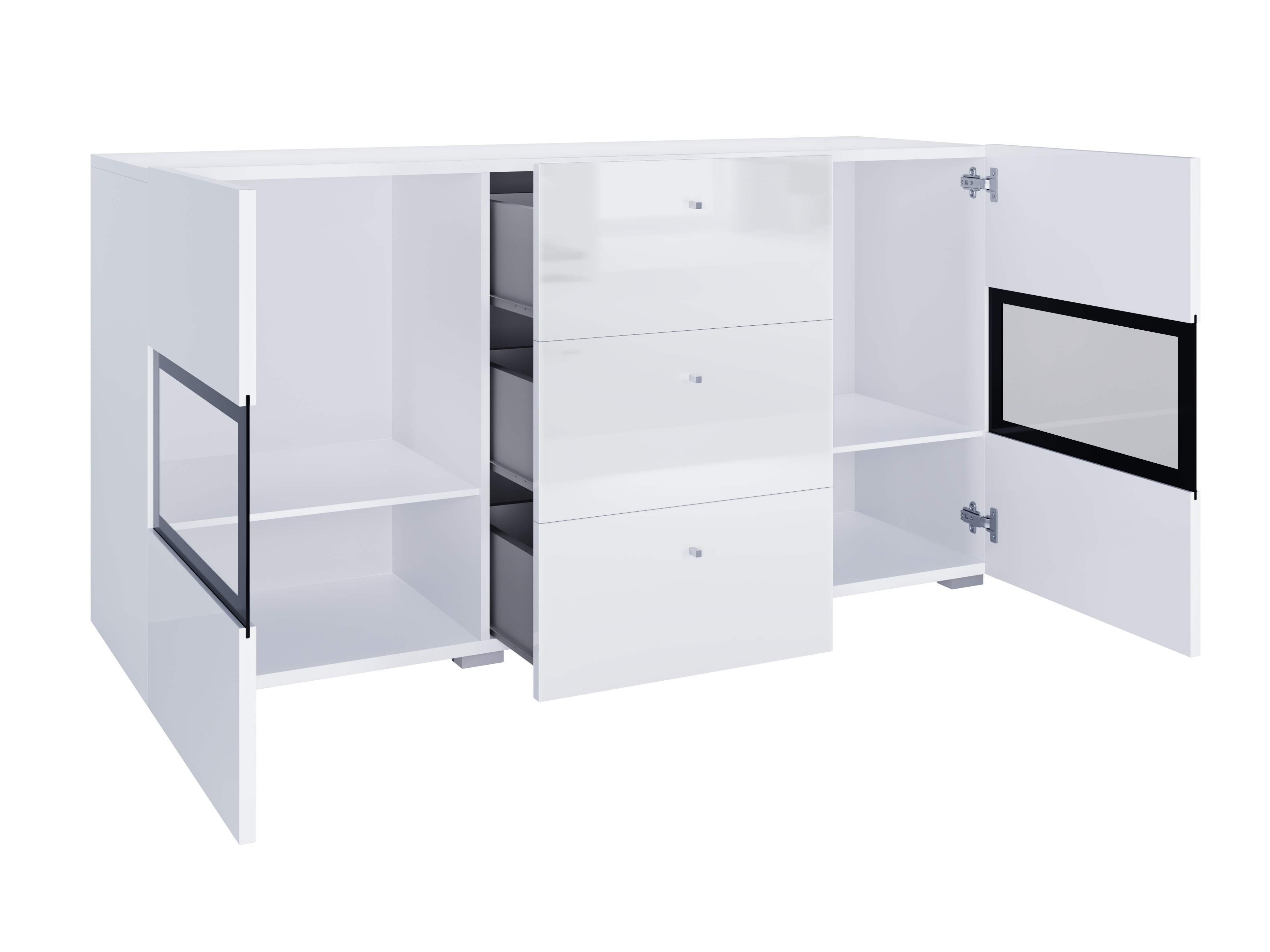 Set za dnevni boravak Serodeu 106 (Bijela + Sjajno bijela)