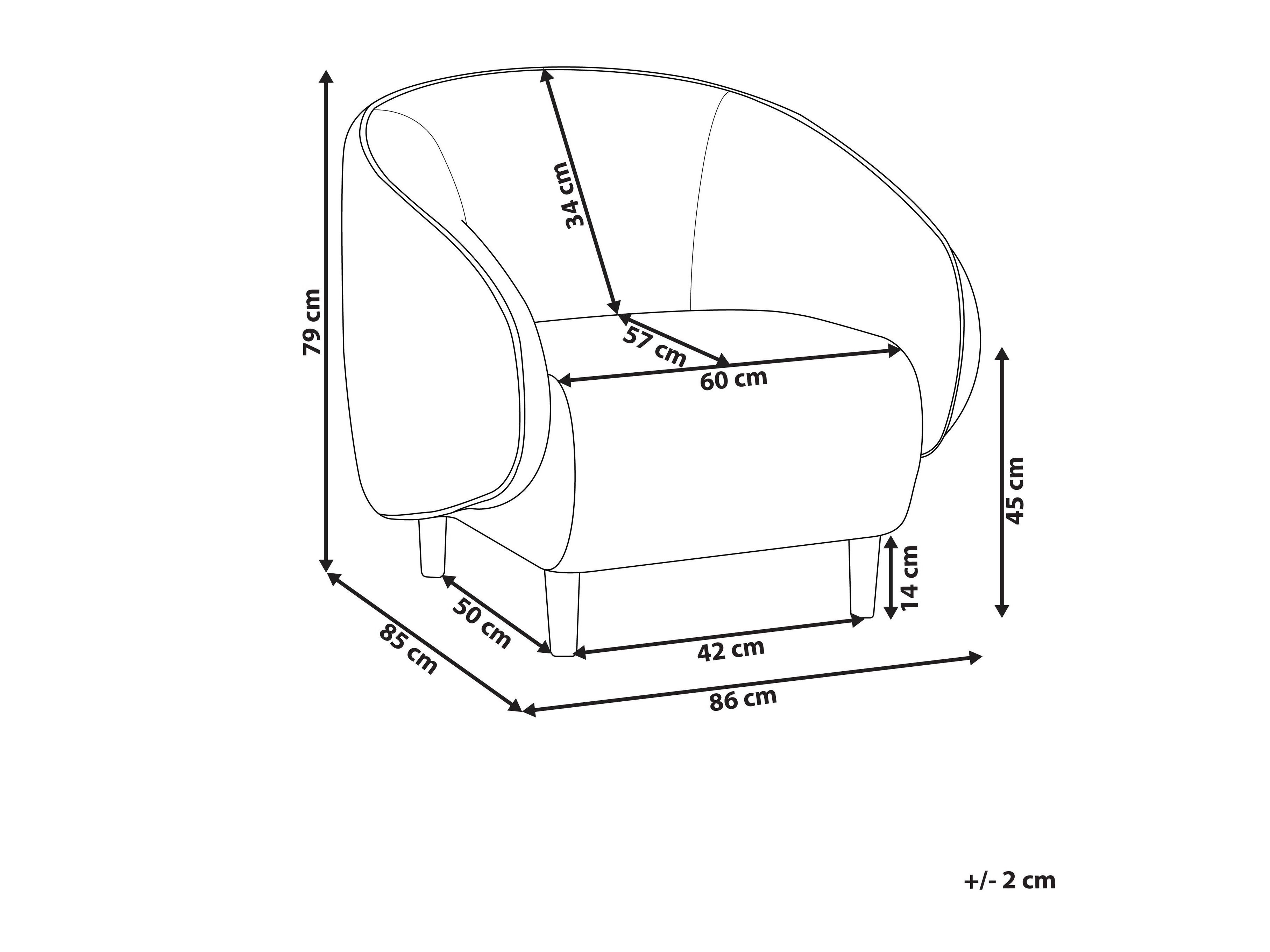 Fotelja Berwyn 2705 (Svijetlo bež)