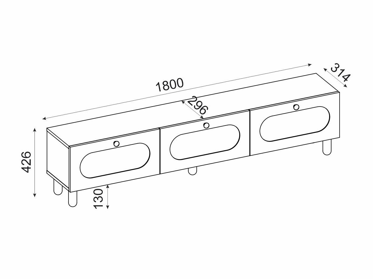 TV stol Kailua 2554 (Bijela)