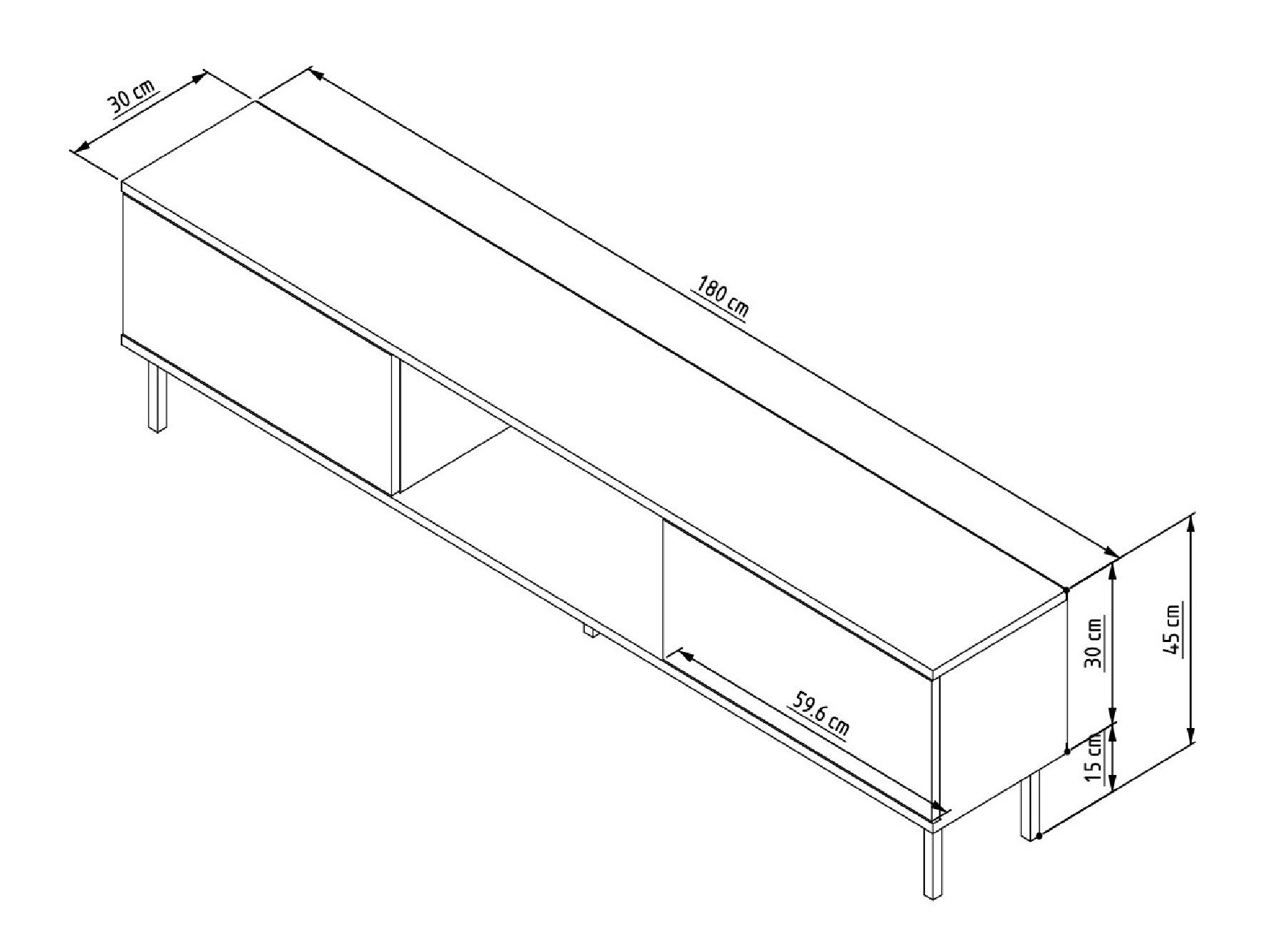 TV stol Kailua 2556 (Antracit)