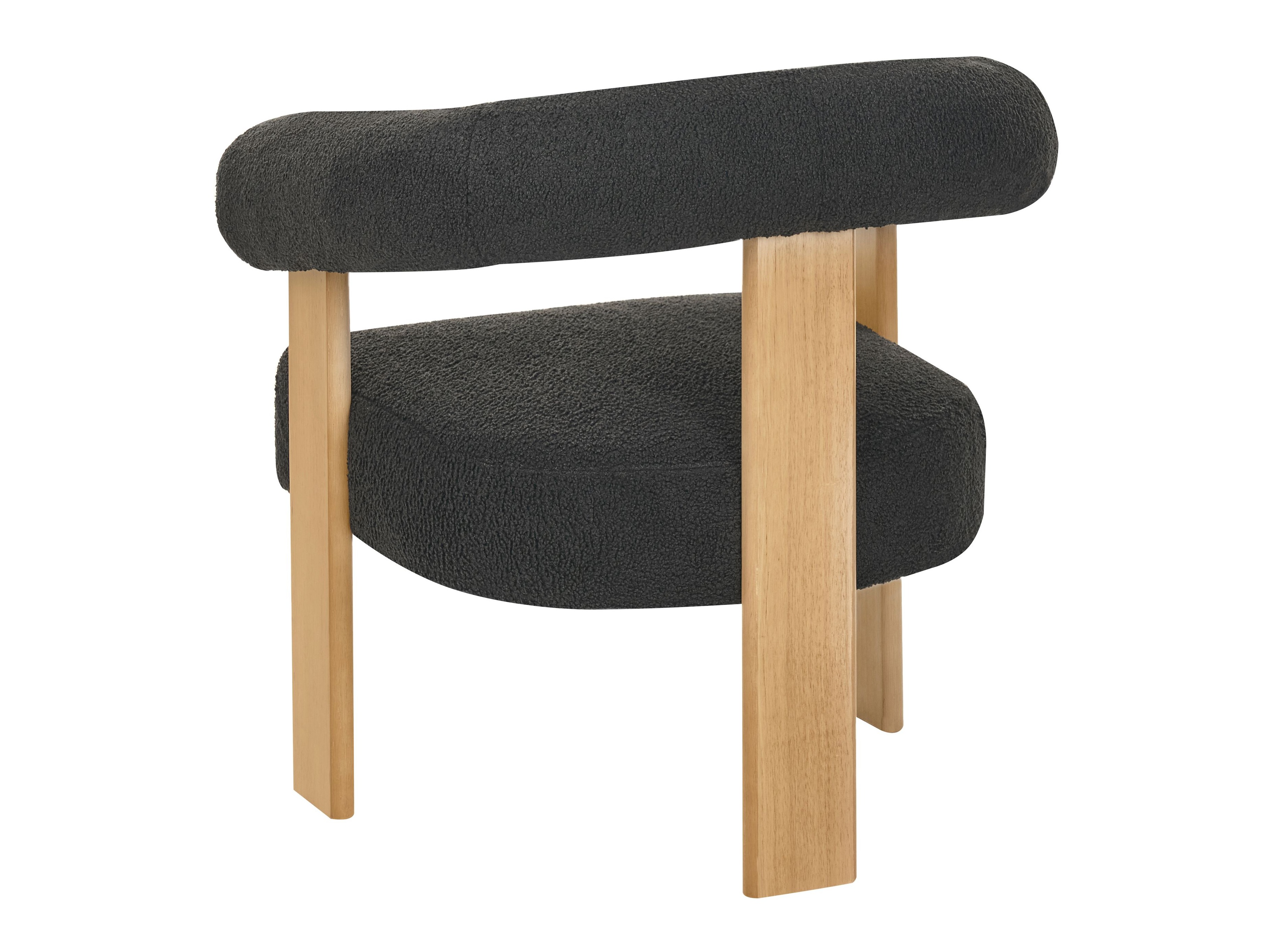 Fotelja Berwyn 2708 (Crna + Svijetlo drvo)