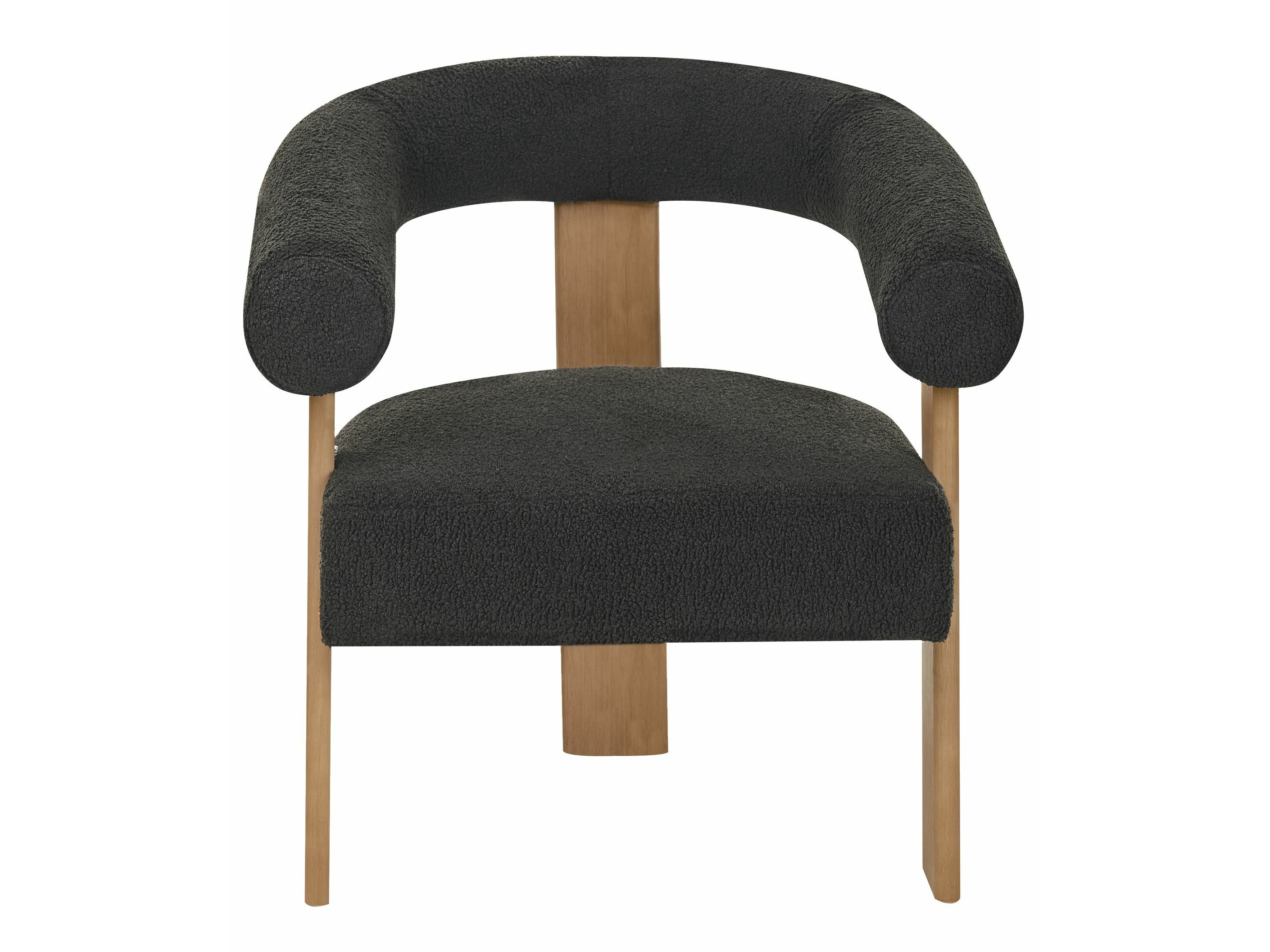 Fotelja Berwyn 2708 (Crna + Tamno drvo)