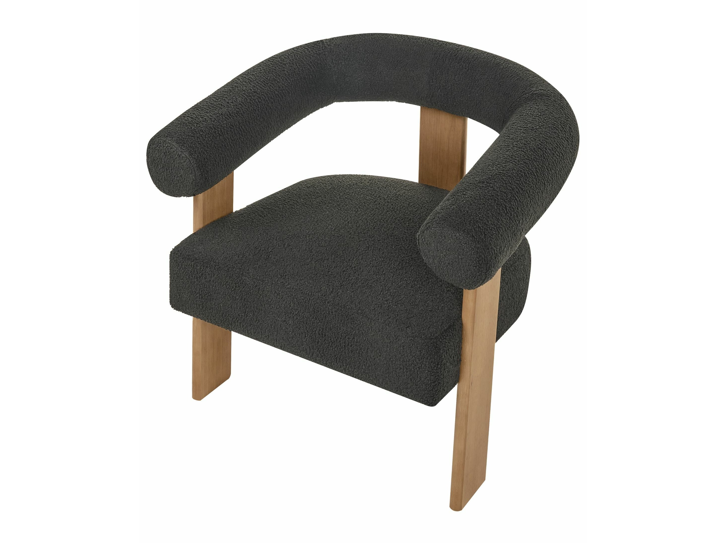 Fotelja Berwyn 2708 (Crna + Tamno drvo)