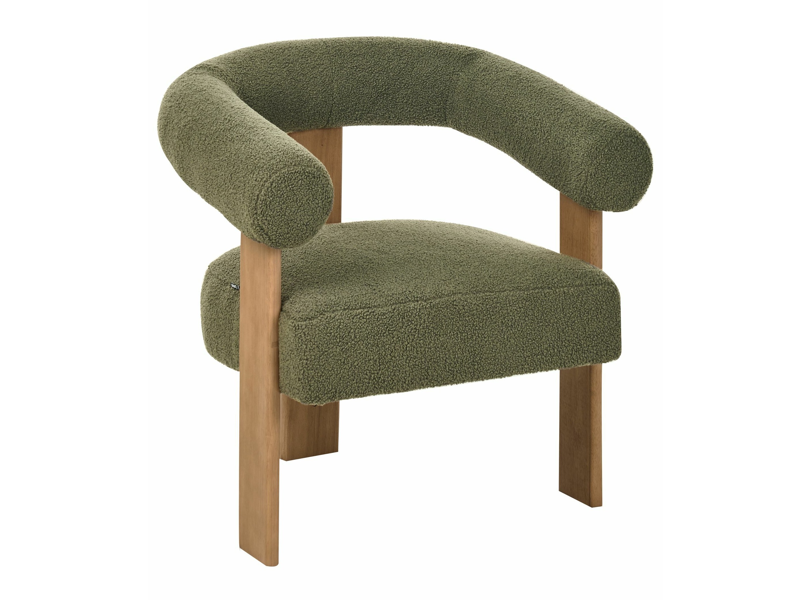 Fotelja Berwyn 2708 (Zelena + Tamno drvo)