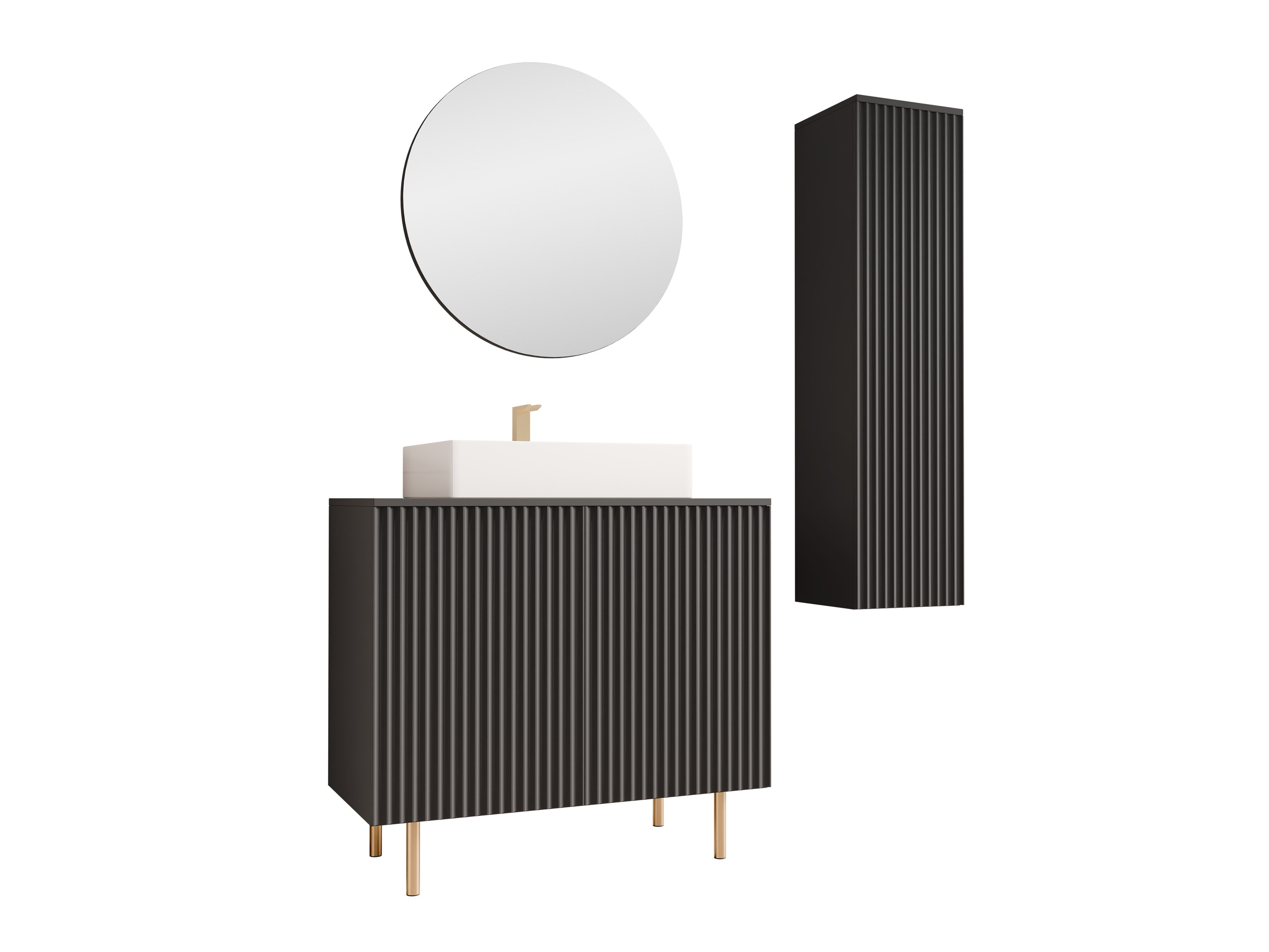 Kupaonski namještaj Decus II (Crna)