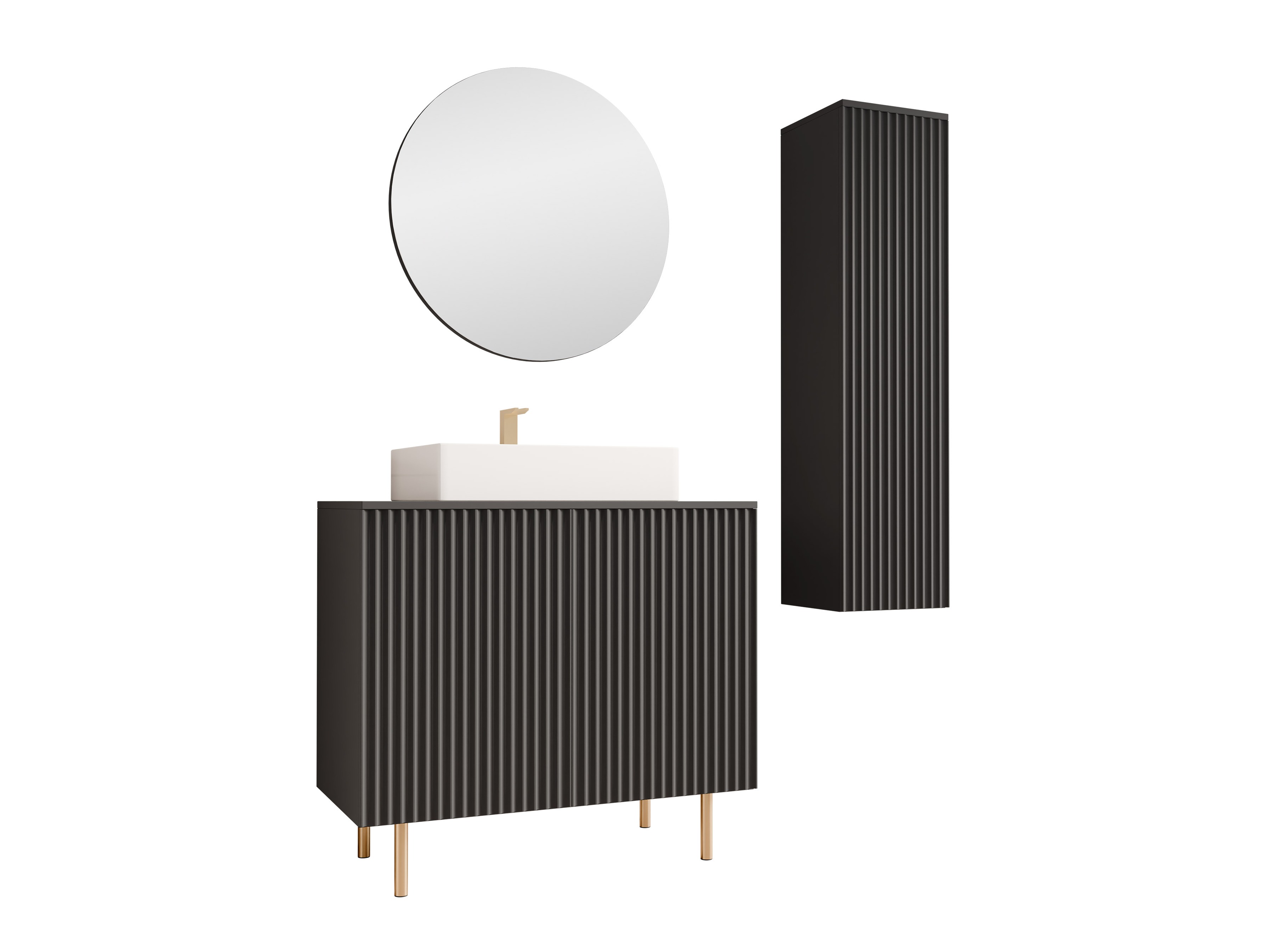 Kupaonski namještaj Decus II (Crna)