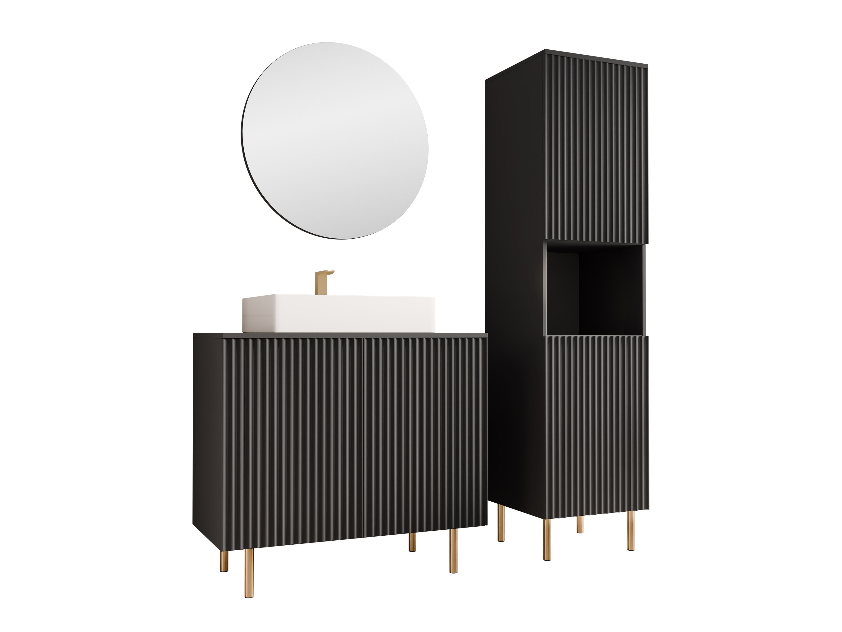 Kupaonski namještaj Decus III (Crna)