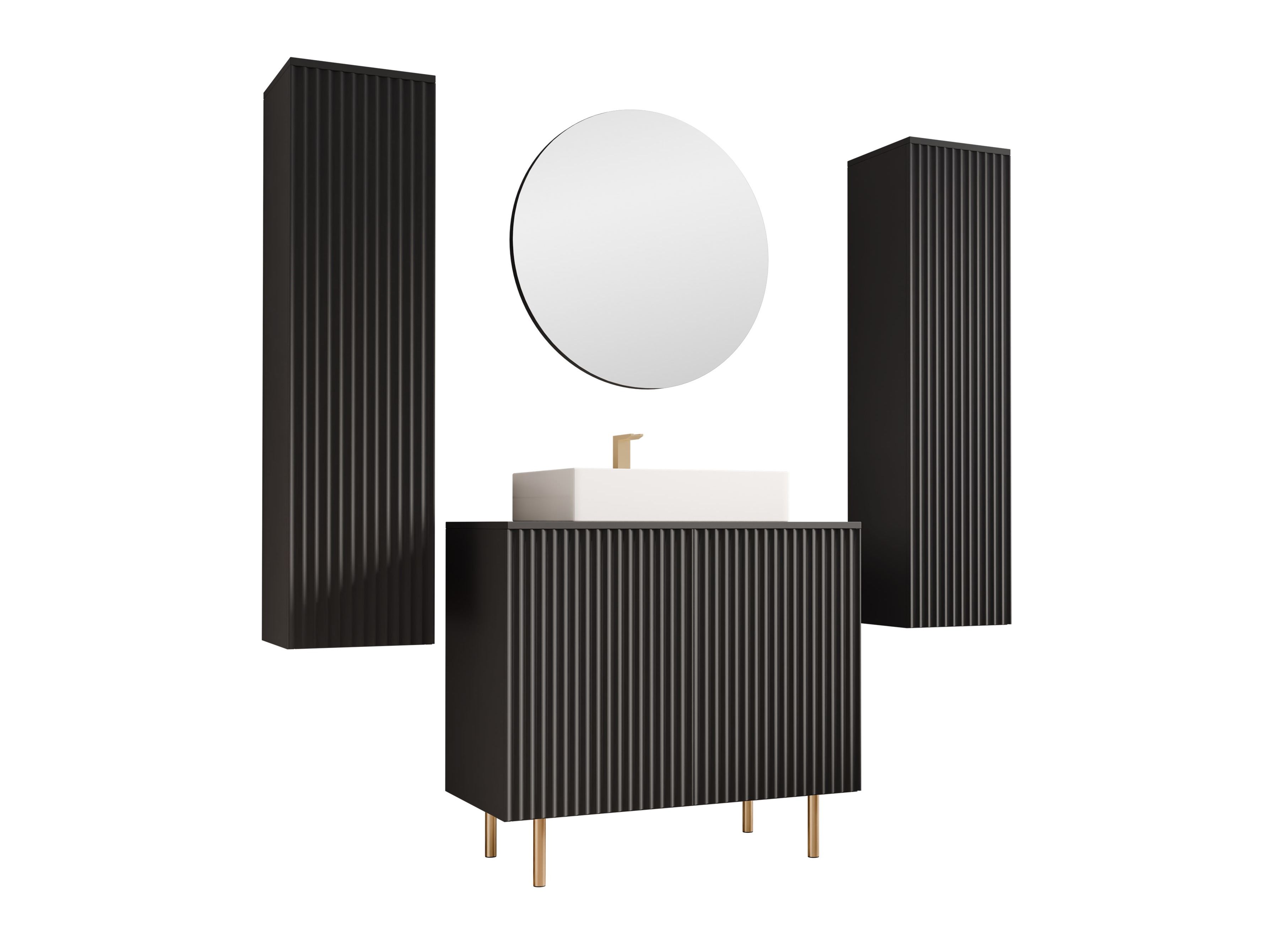 Kupaonski namještaj Decus IV (Crna)