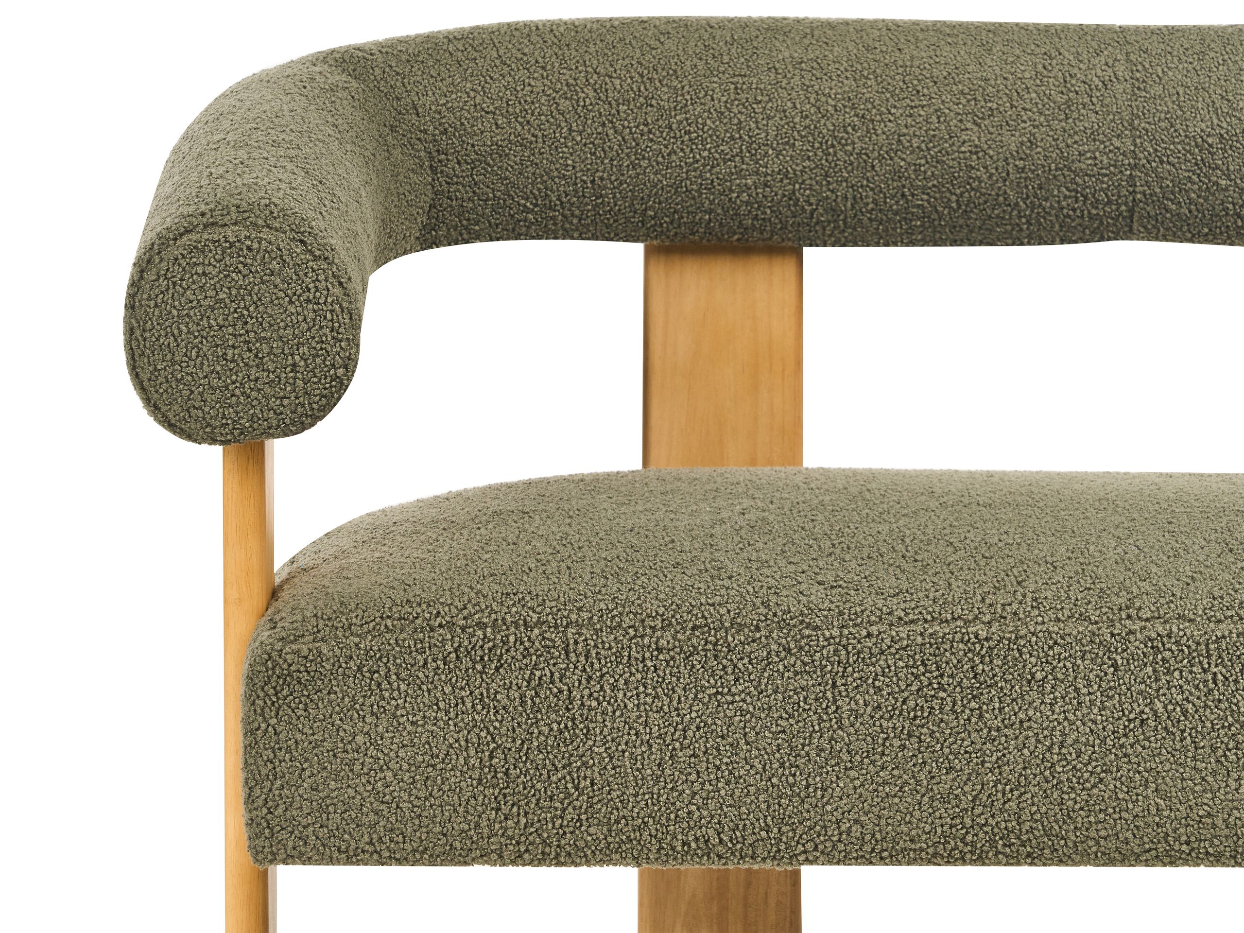 Tapecirana klupa Berwyn 2709 (Zelena + Svijetlo drvo)