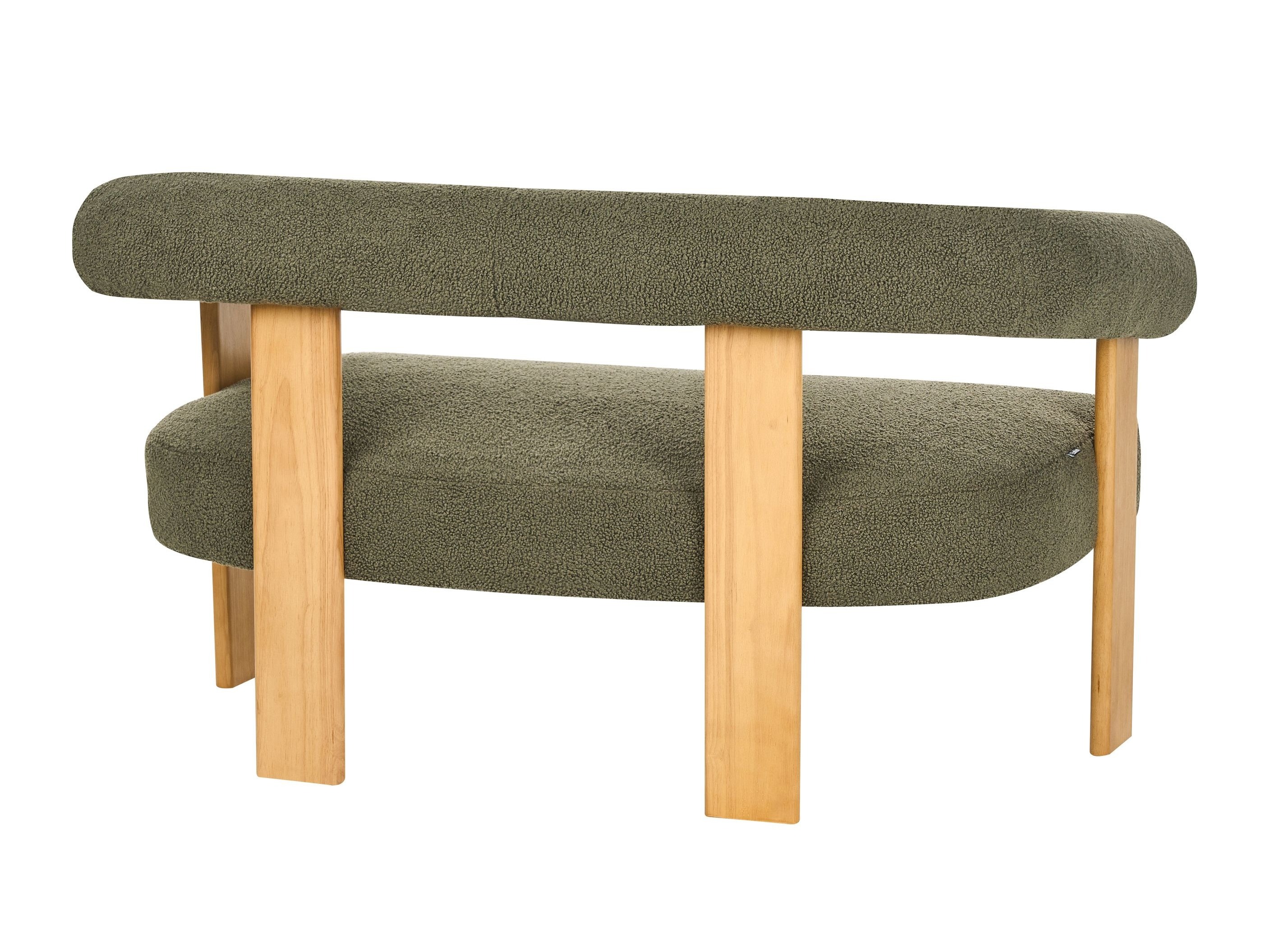 Tapecirana klupa Berwyn 2709 (Zelena + Svijetlo drvo)