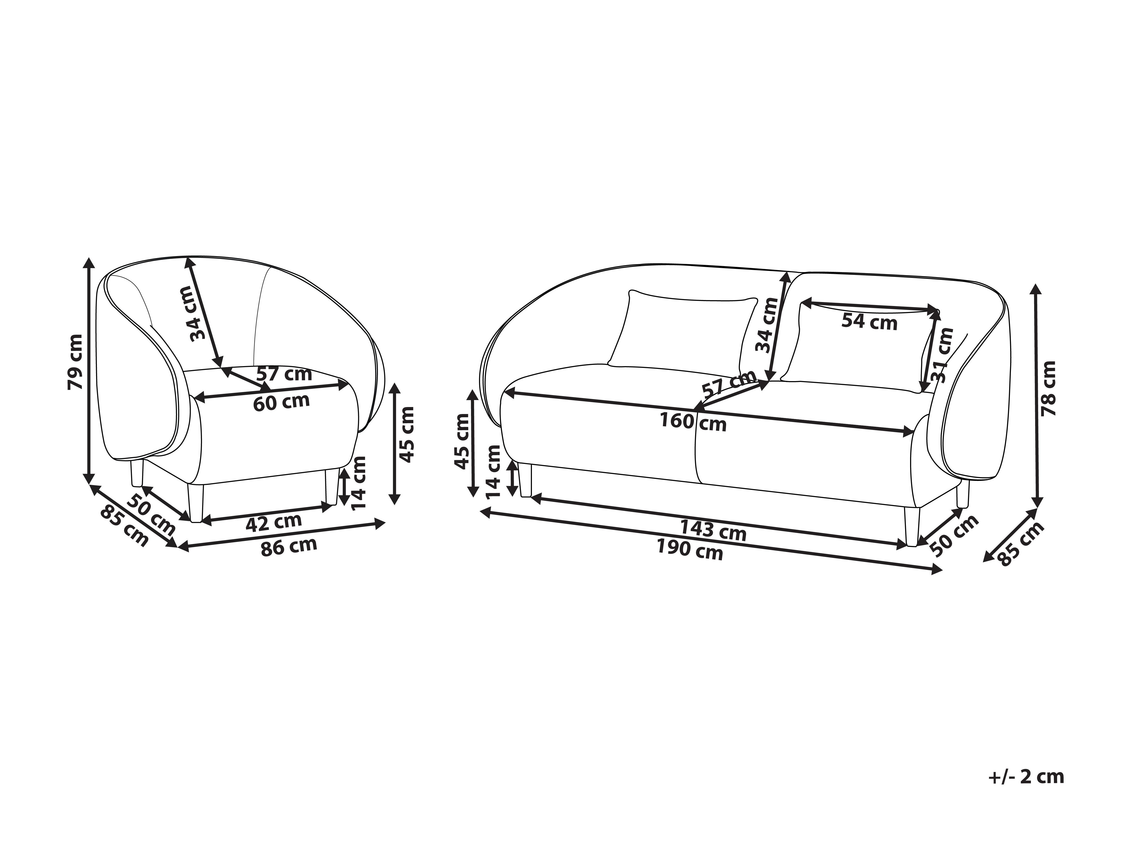 Tapecirani namještaj Berwyn 2707 (Svijetlo bež)