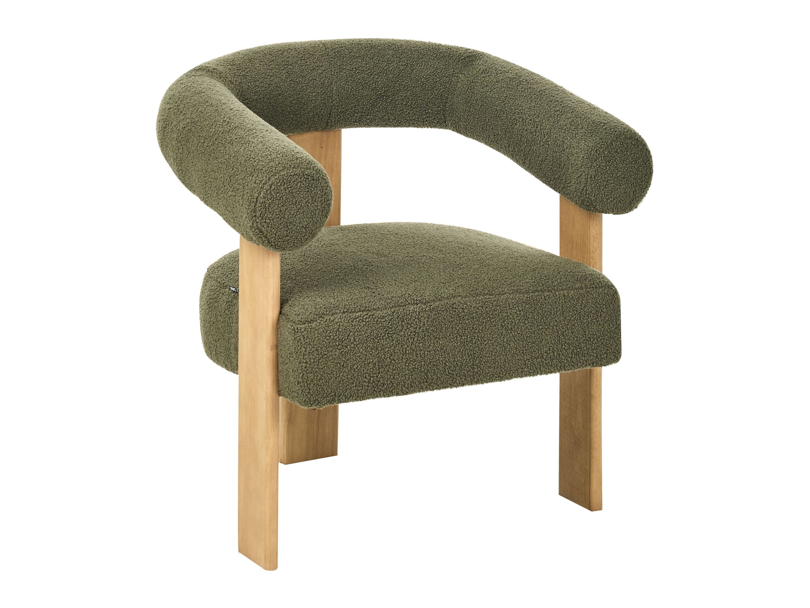 Tapecirani namještaj Berwyn 2710 (Zelena + Svijetlo drvo)