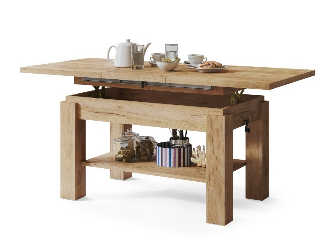 Transformirajući stolić za kavu Glendale 100 (Zlatni hrast Craft)