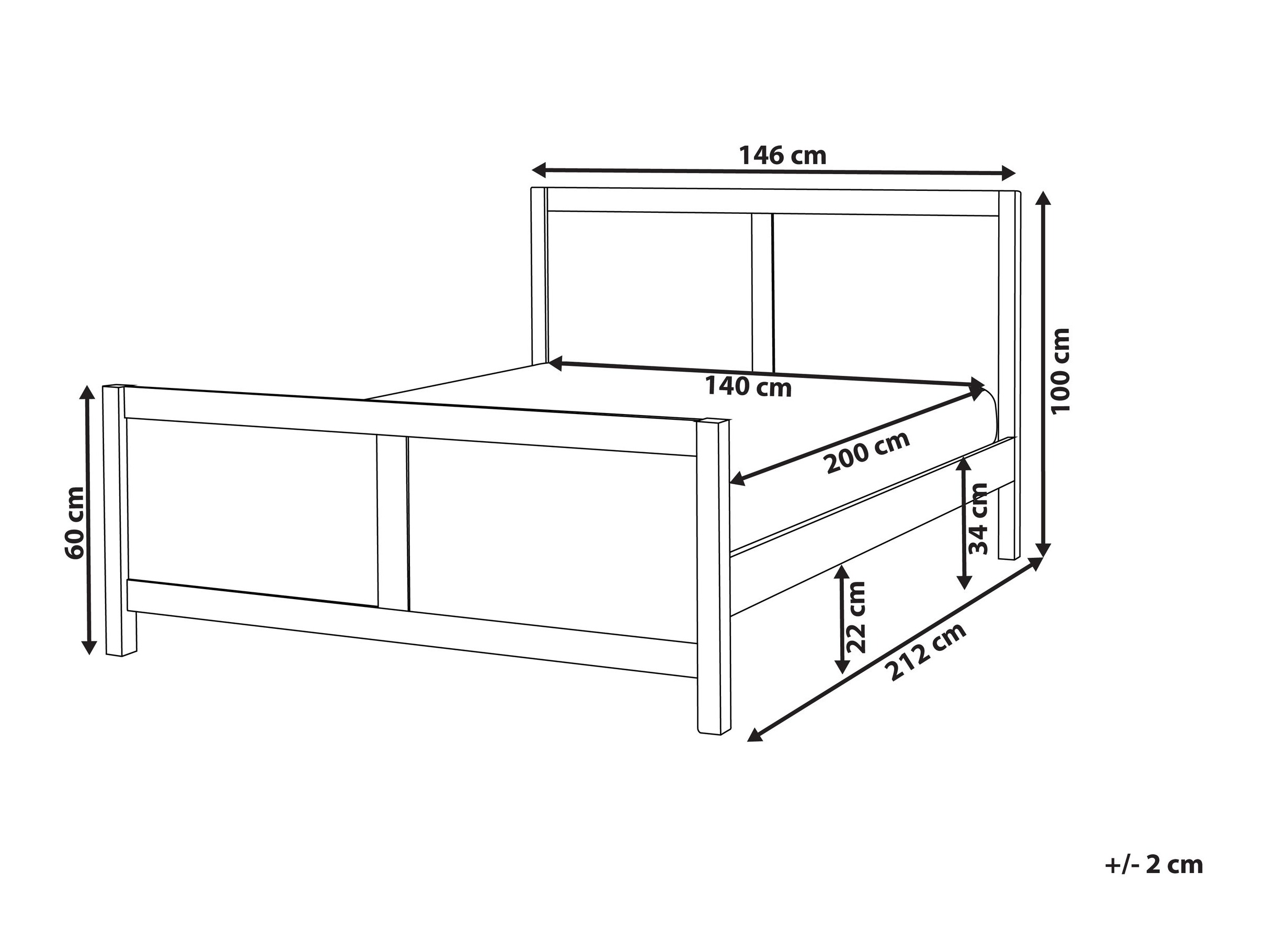 Krevet Berwyn 2711 (Svijetlo smeđa)