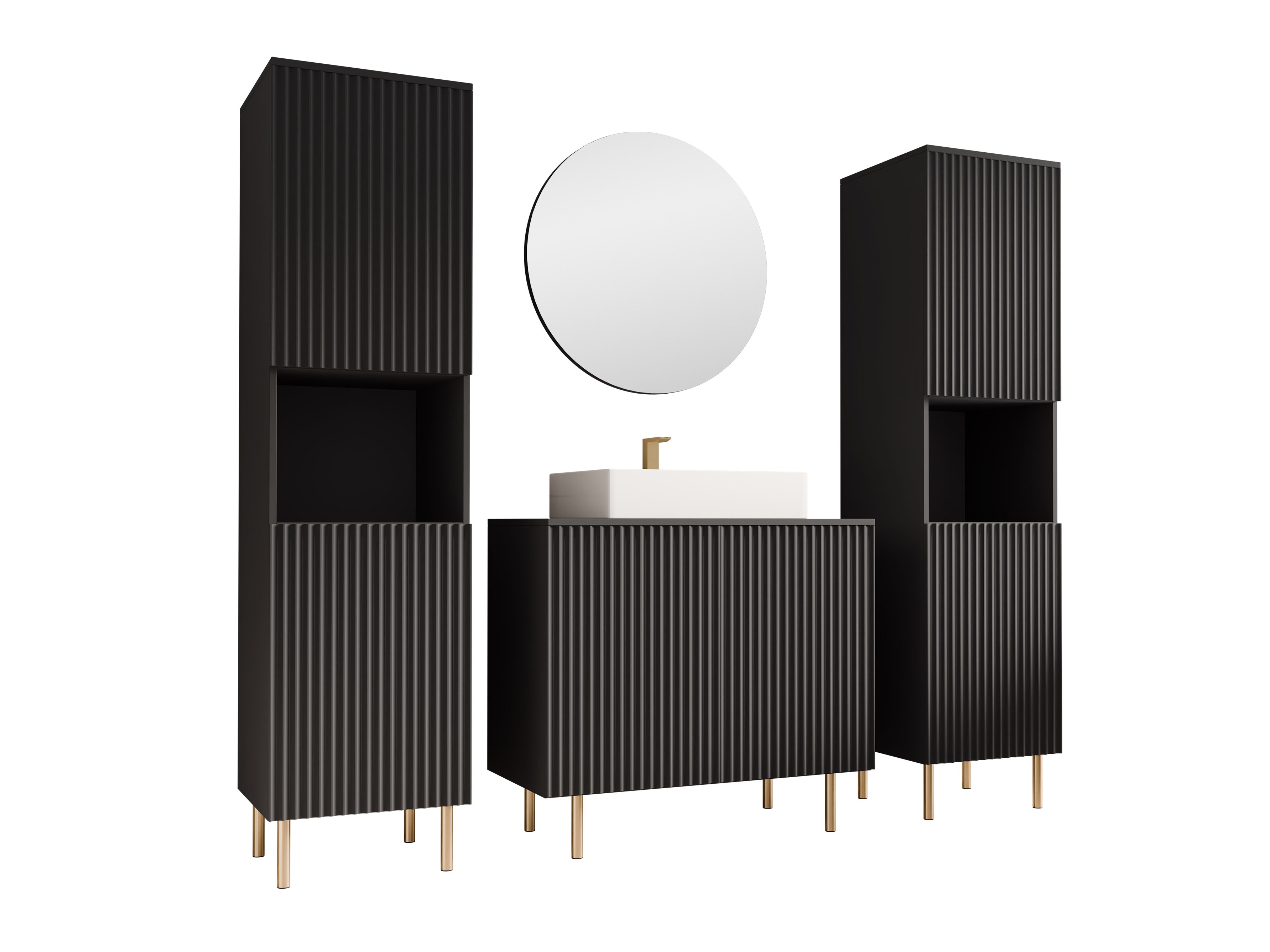 Kupaonski namještaj Decus VI (Crna)