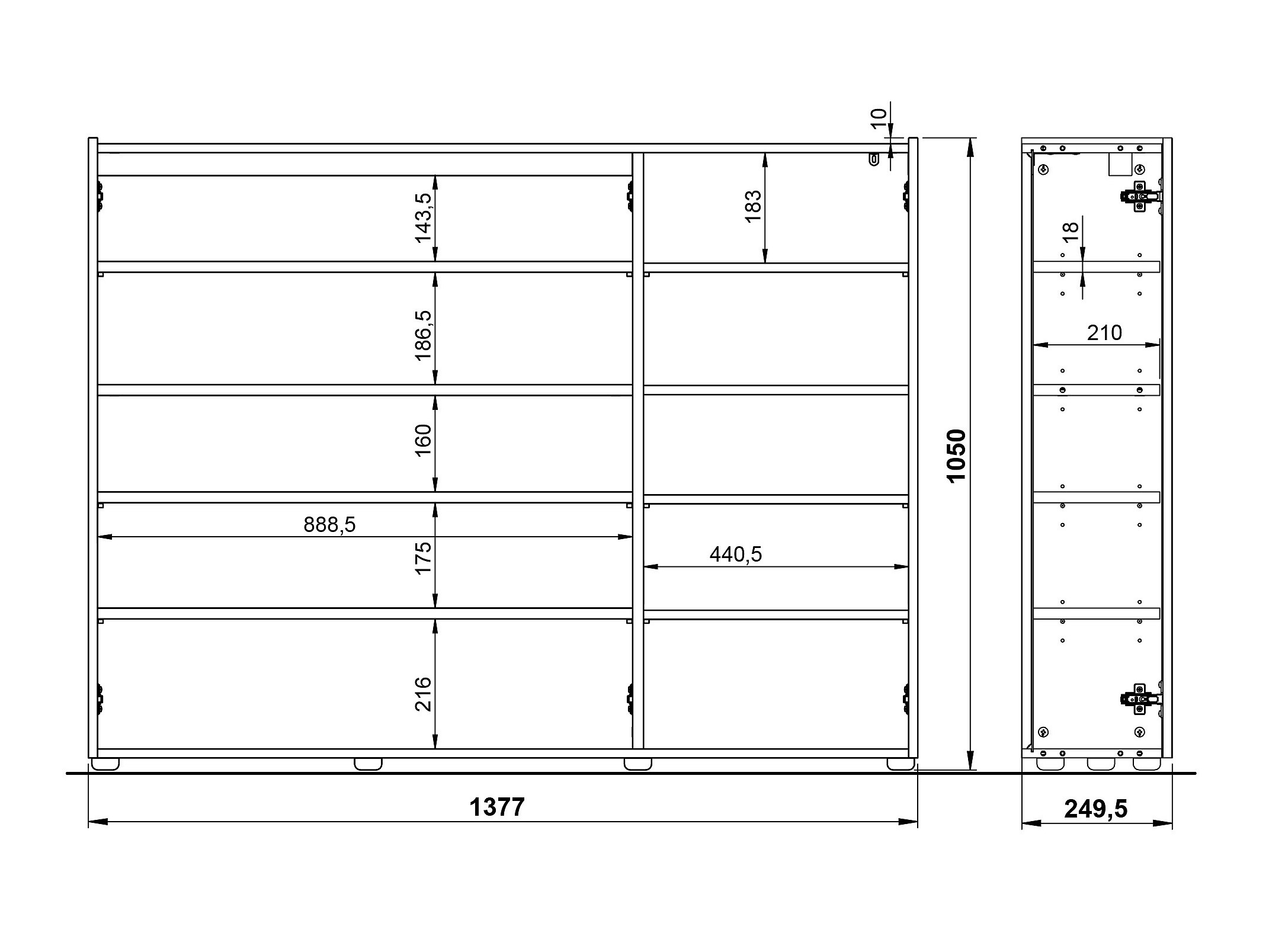 Polica za cipele Sacramento 514 (Grafit)
