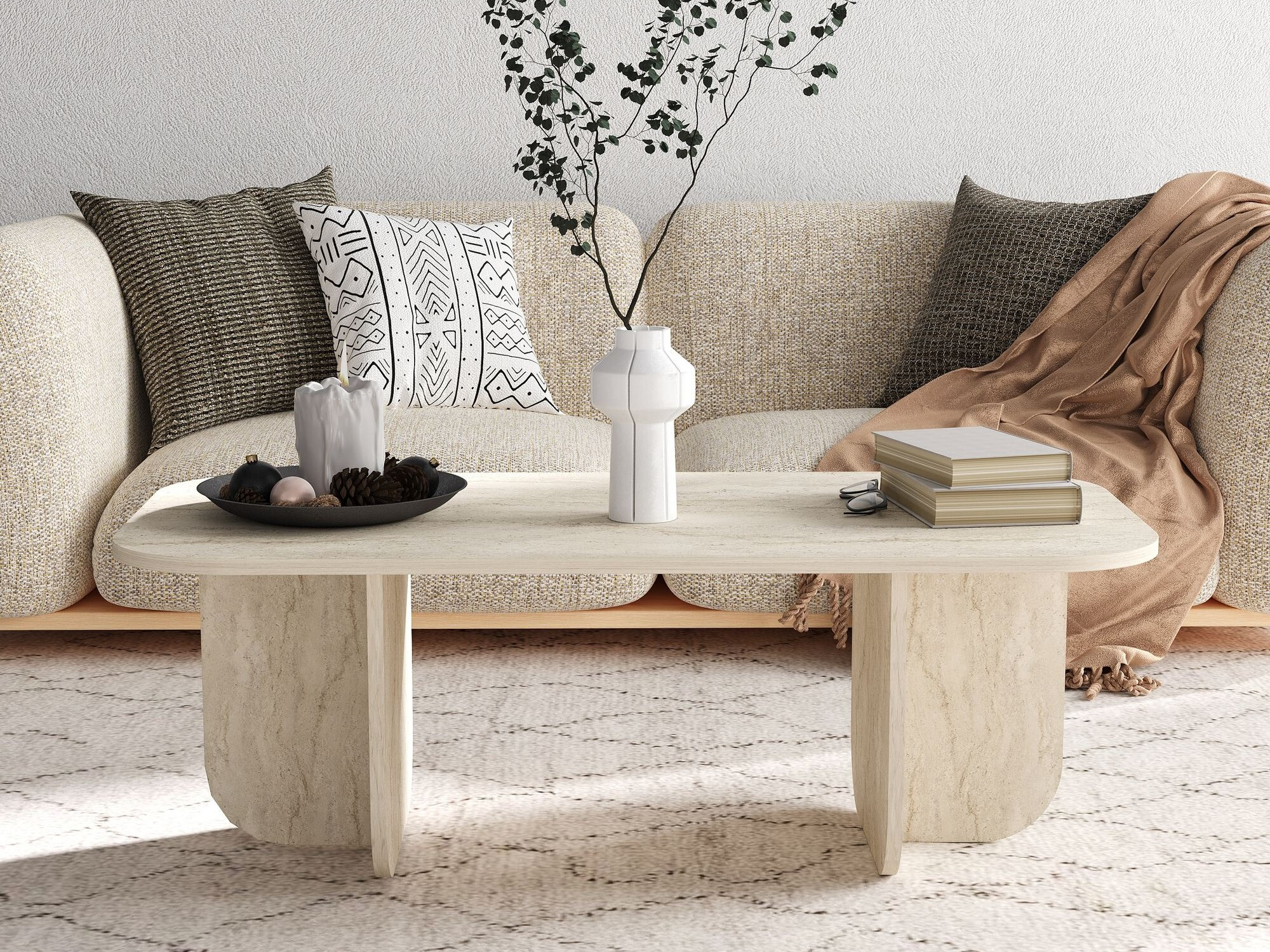 Stolić za kavu Kailua 2560 (Svijetla Travertine)