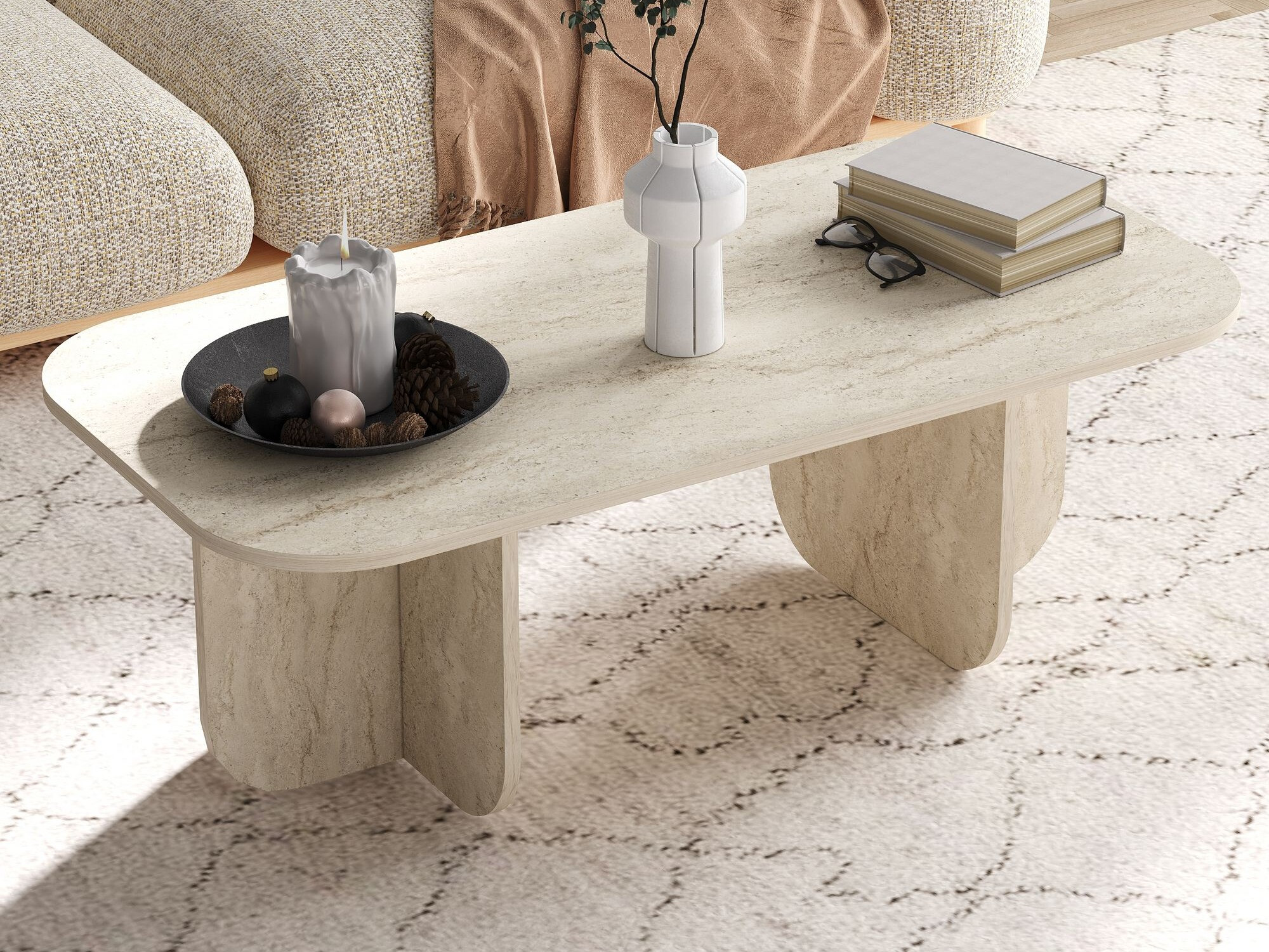 Stolić za kavu Kailua 2560 (Svijetla Travertine)