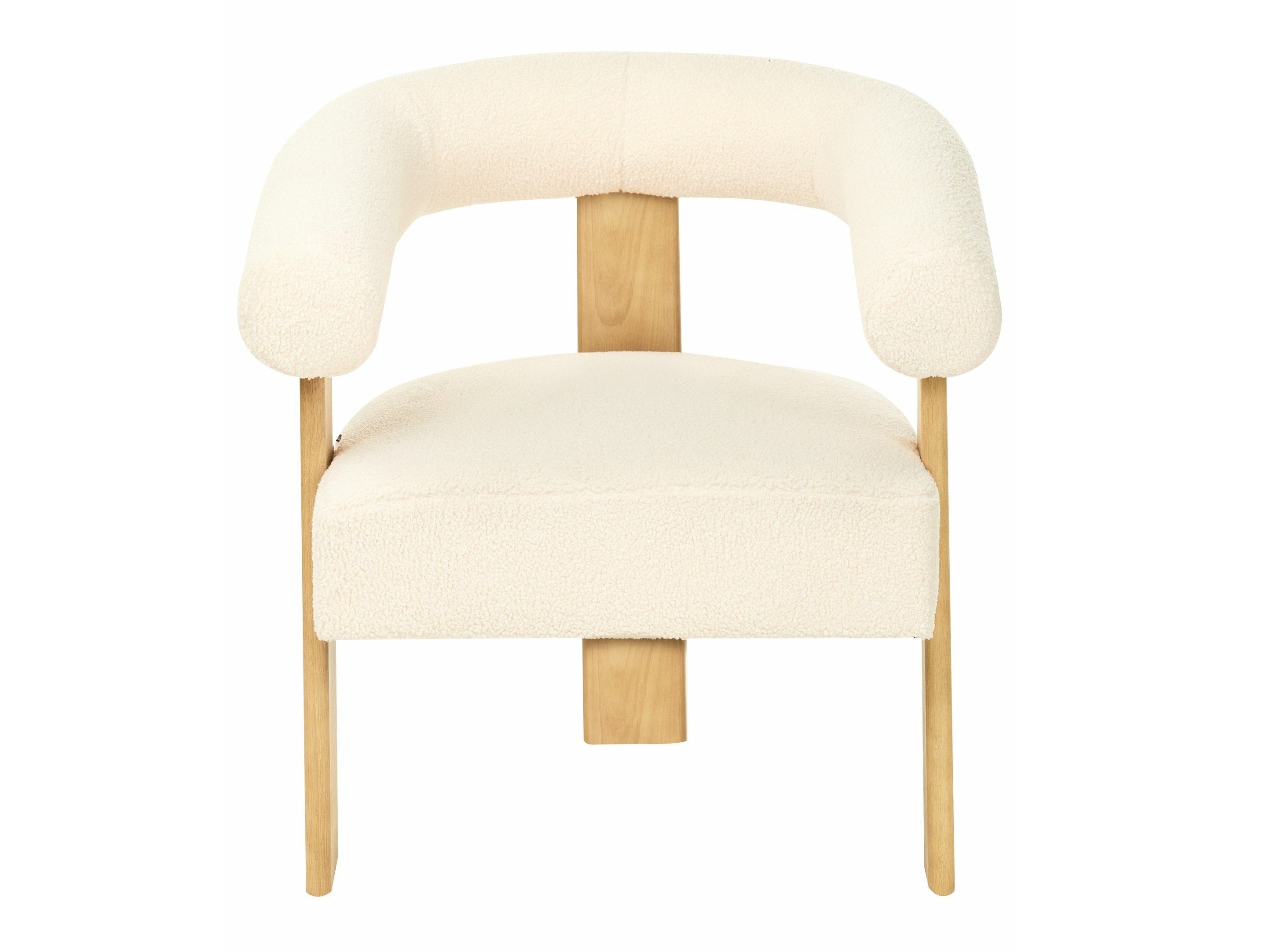 Tapecirani namještaj Berwyn 2710 (Bijela + Svijetlo drvo)