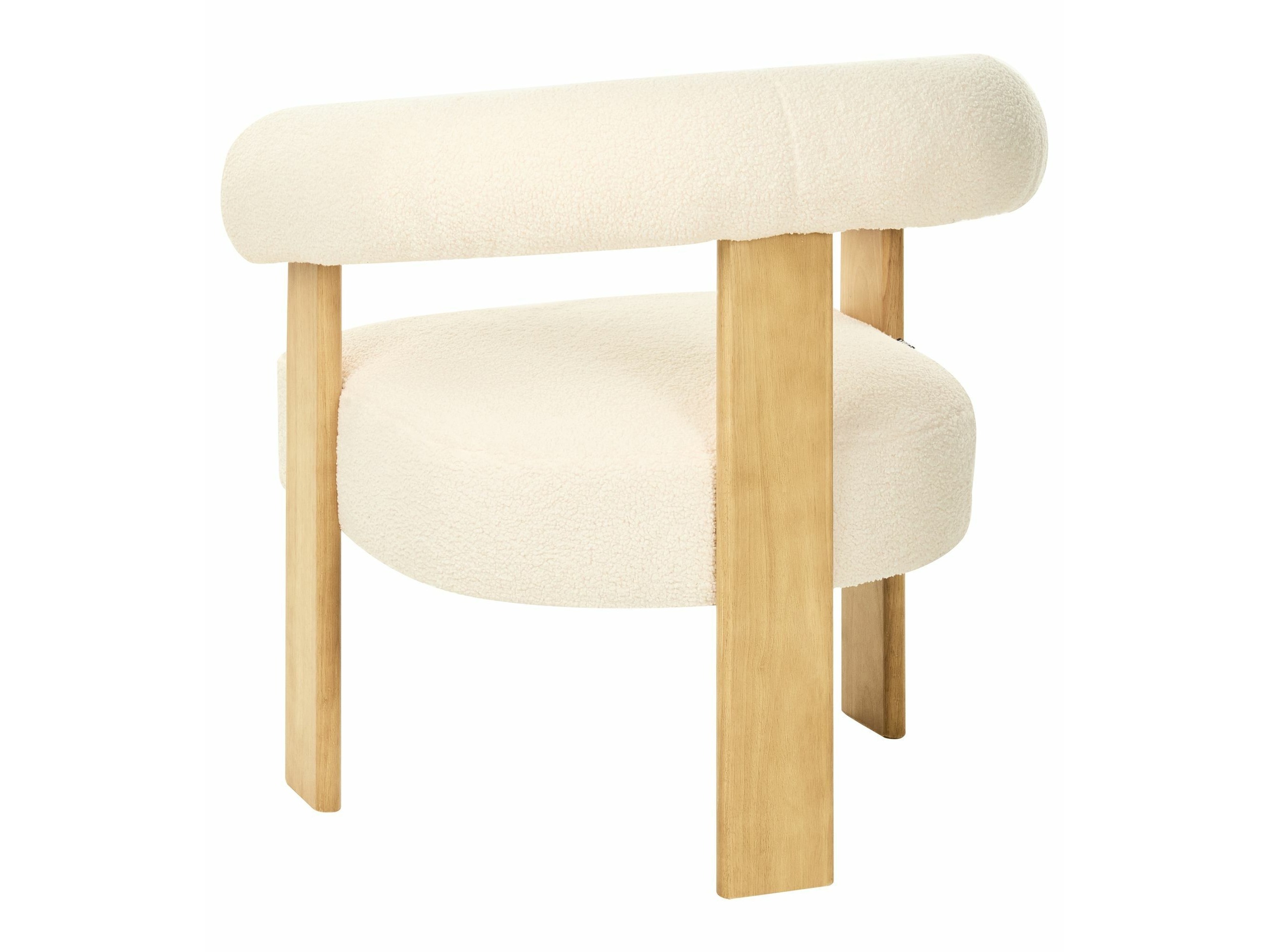 Tapecirani namještaj Berwyn 2710 (Bijela + Svijetlo drvo)