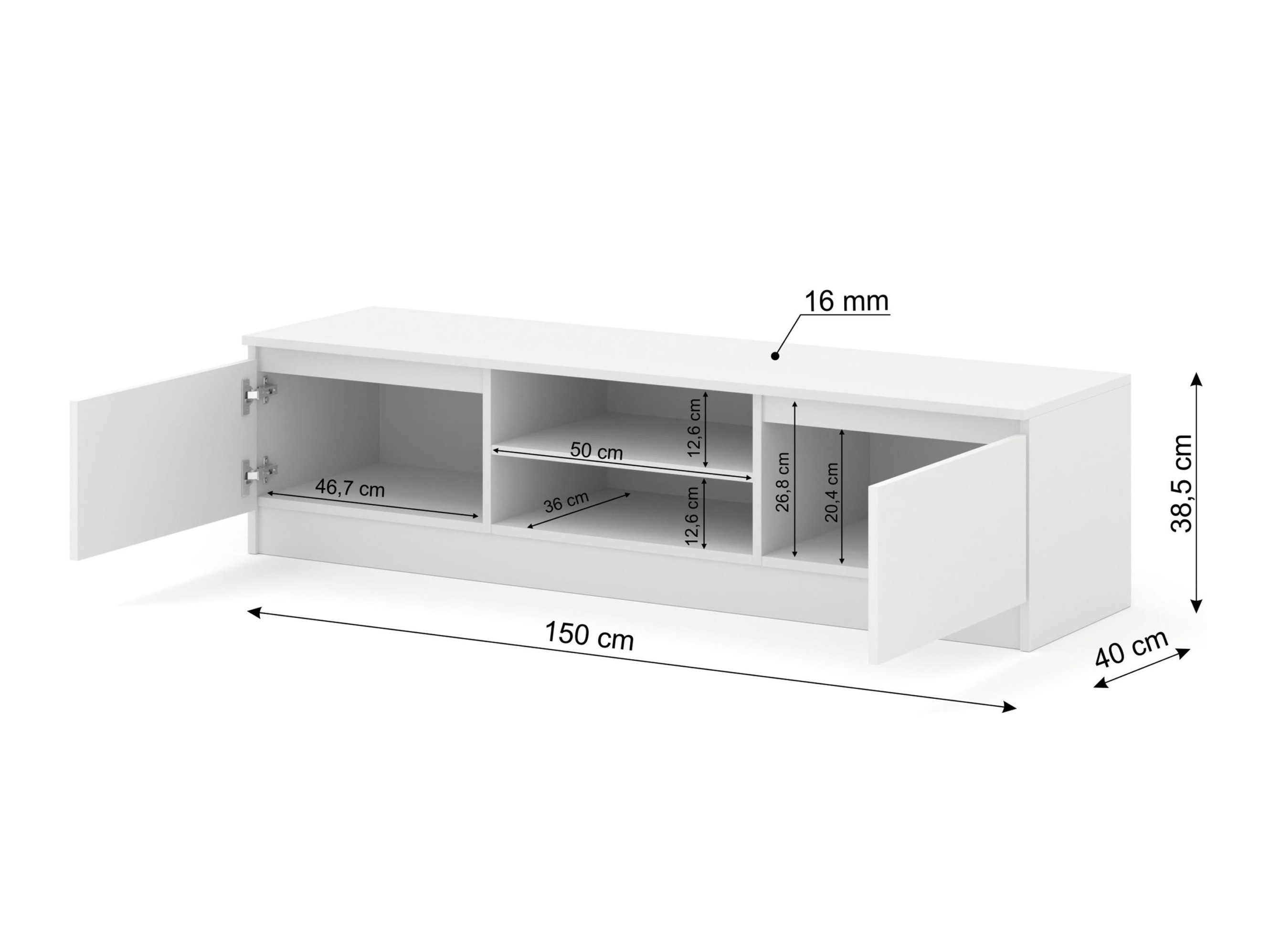 TV stol Buffalo 198 (Bijela)