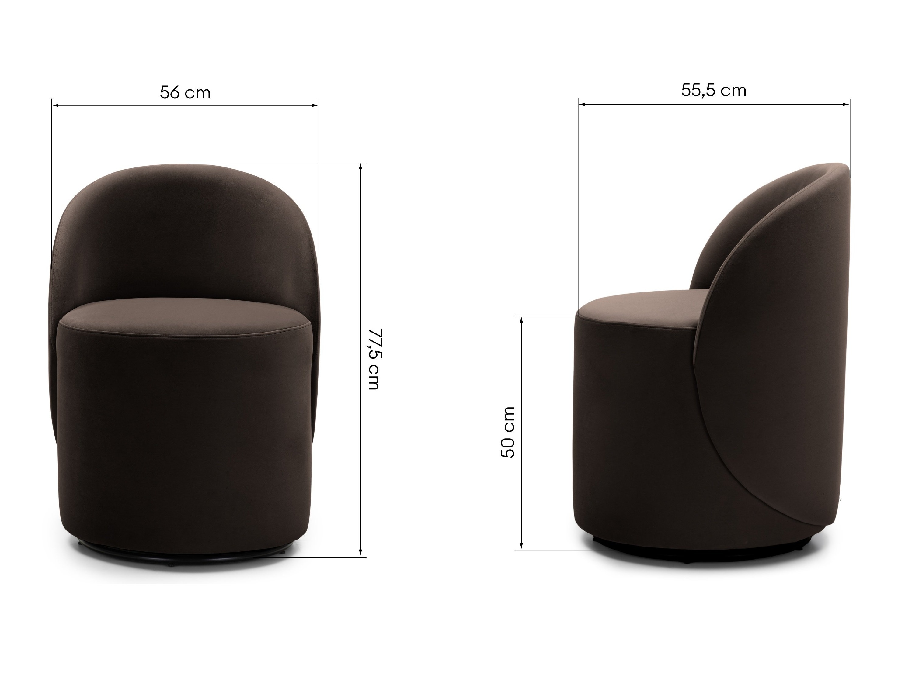 Fotelja Burleson 299 (Tamno smeđa)